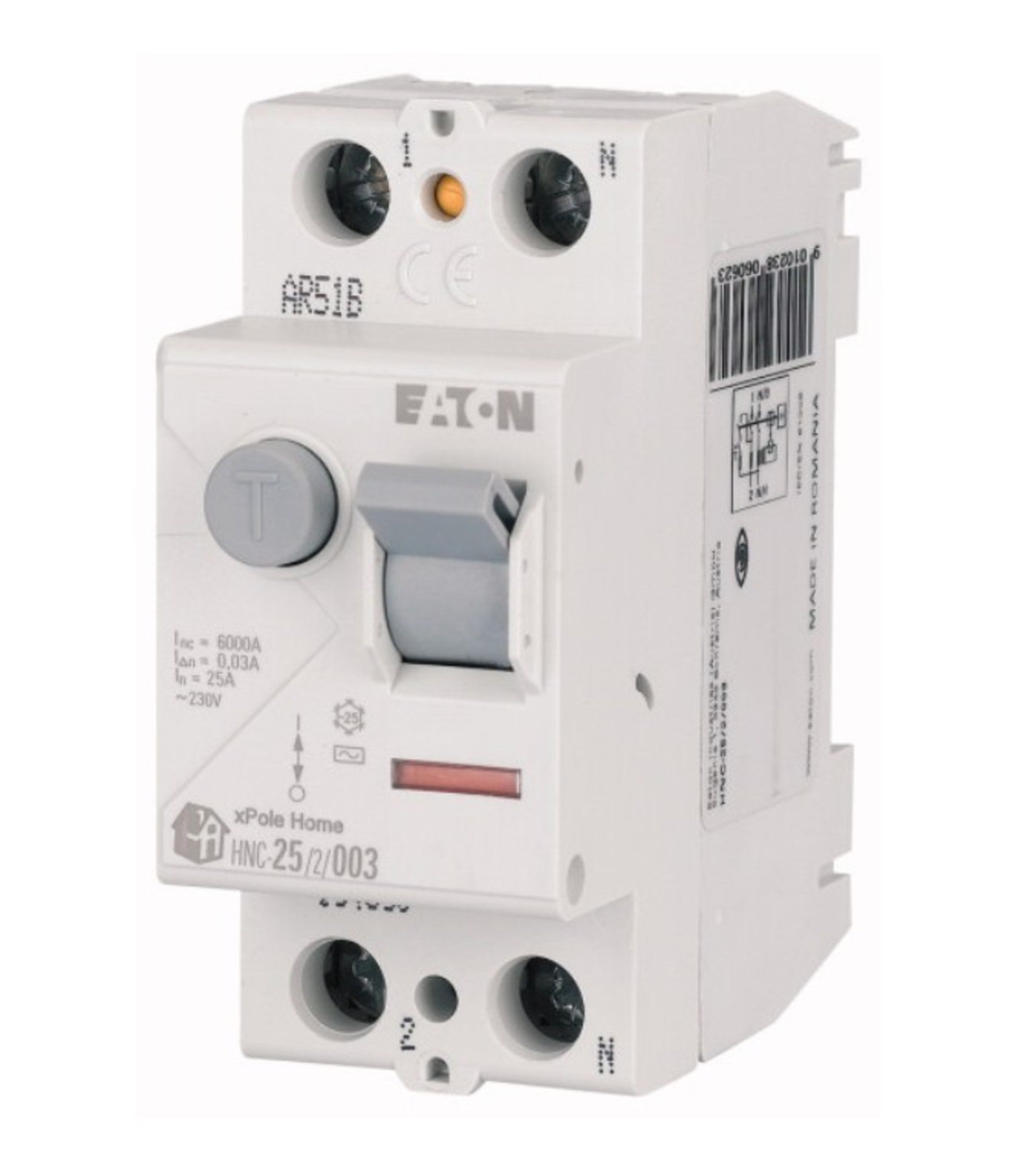 Wyłącznik różnicowoprądowy HNC 2P 25A 30MA AC Eaton