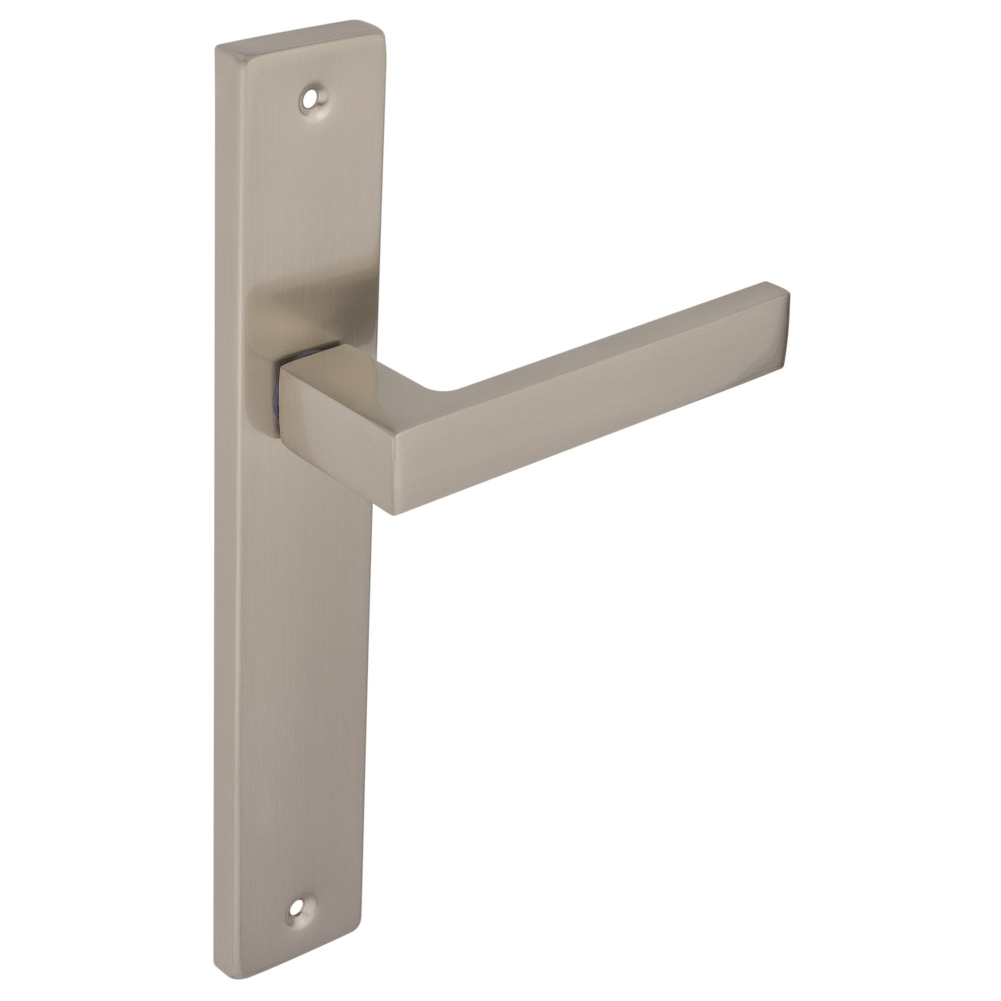 Klamka Cubus z długim pełnym szyldem nikiel