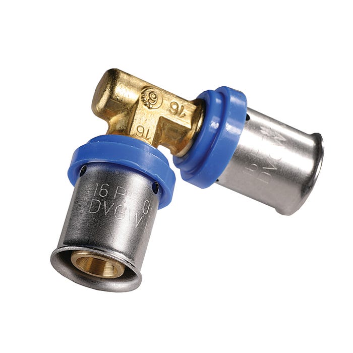 Pex Kolano zaciskowe 90° 16 mm Radopress