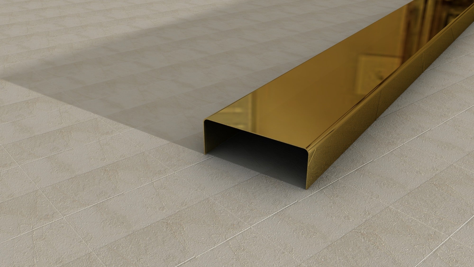 Listwa ze stali nierdzewnej 0.6x2x270 cm, gold G20 0