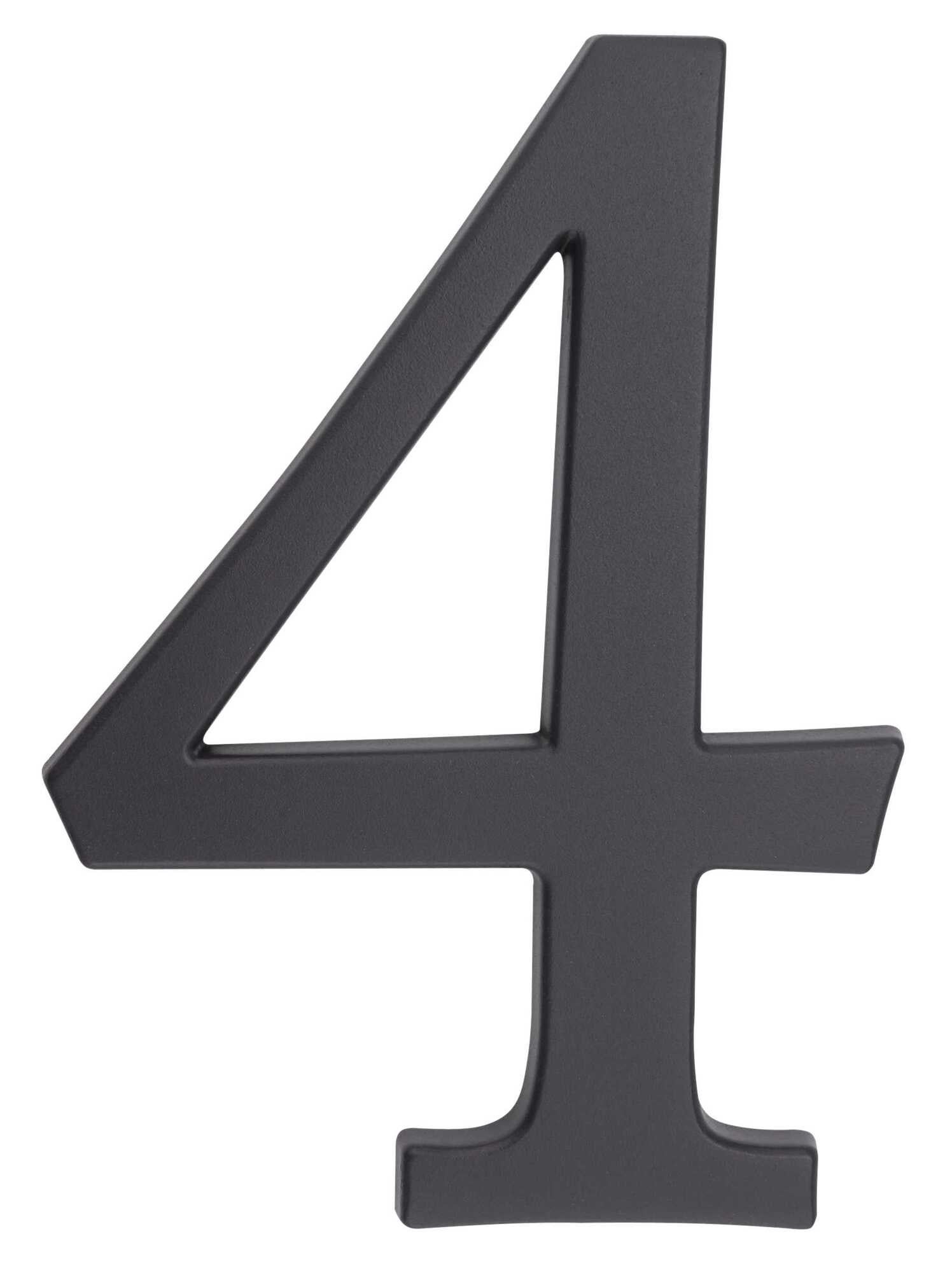 Cyfra 4 aluminiowa grafit 190 mm