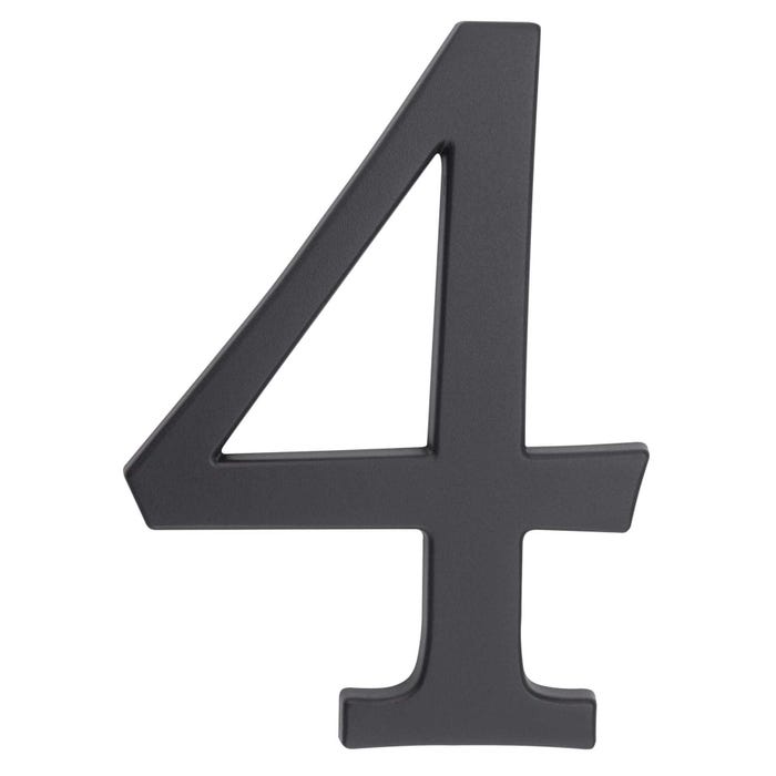 Cyfra 4 aluminiowa grafit 190 mm