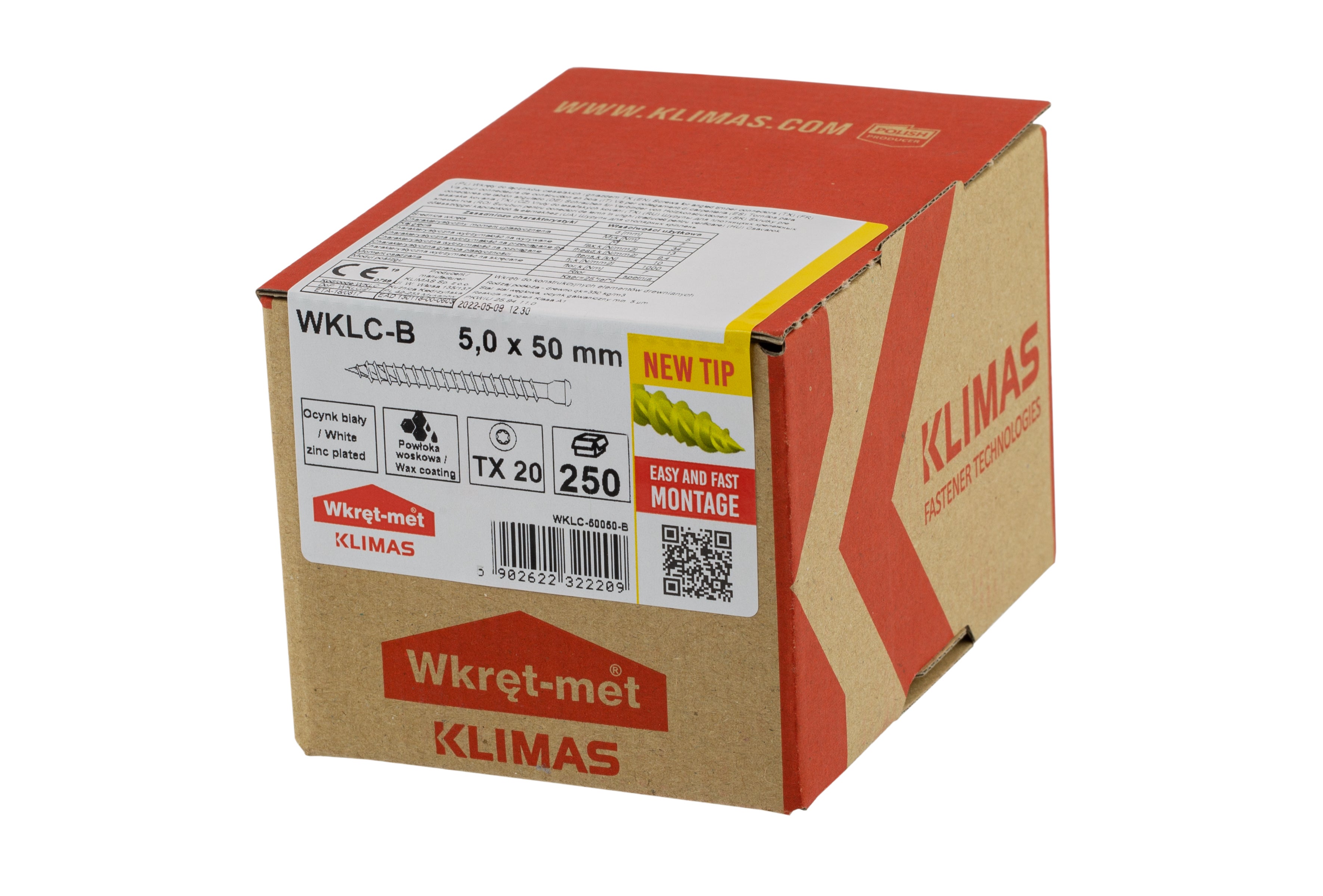 Wkręt do łączników ciesielskich z łbem walcowym 5x50 mm (250 szt.) 1