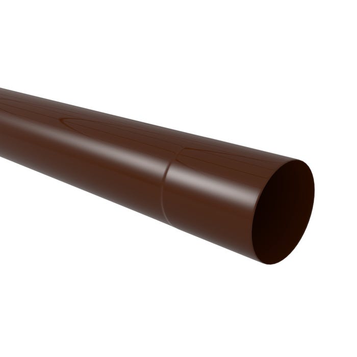 Rura spustowa fi 80 mm, dł. 2 m, brązowa PVC Scala Plastics
