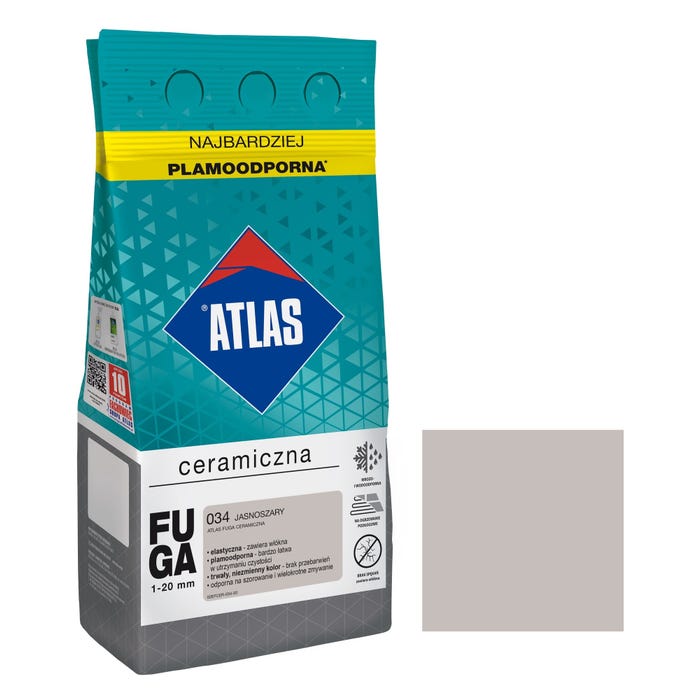 Fuga ceramiczna Atlas 034 jasnoszary 5kg