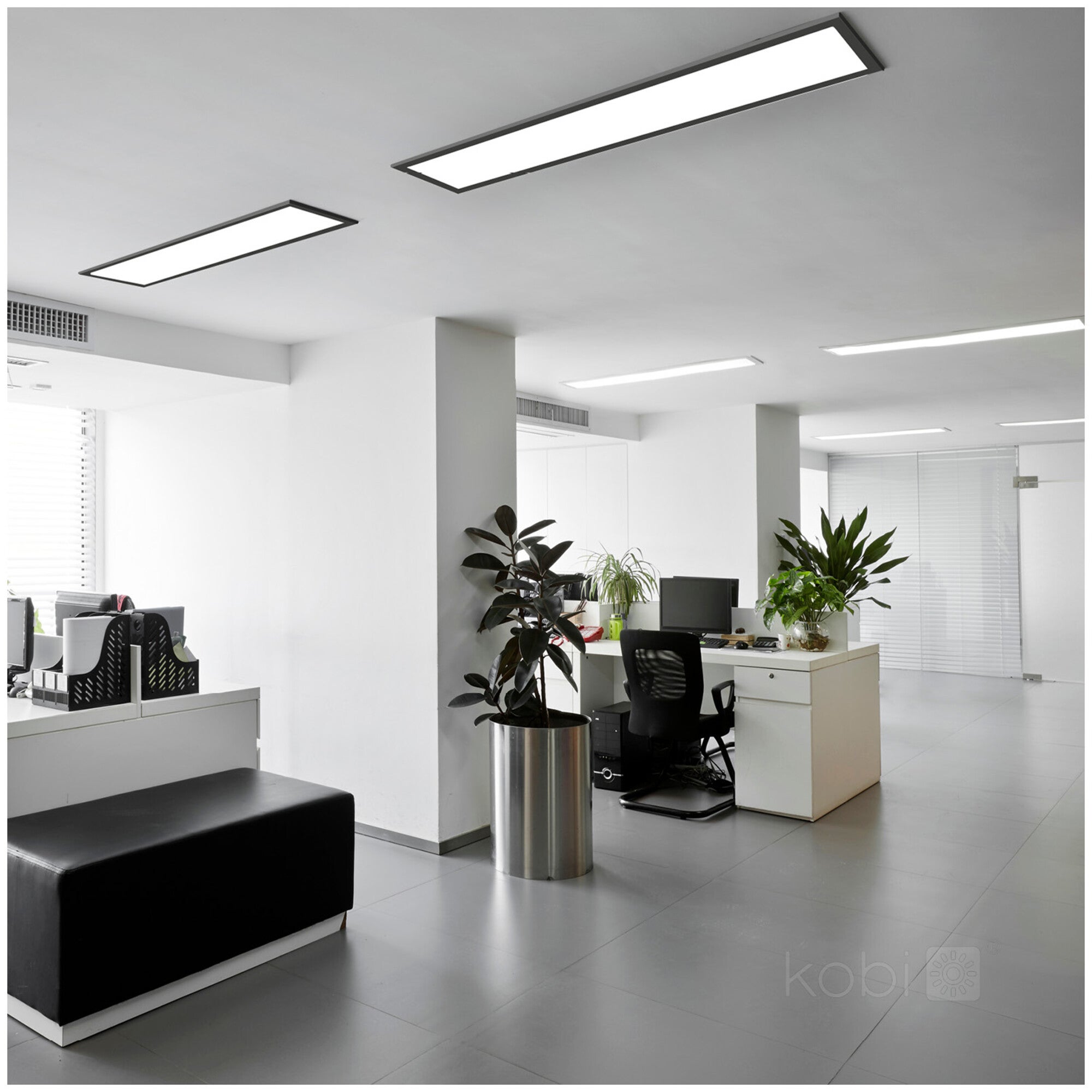 Panel LED natynkowy 30x120 cm 36 W 3960 lm 4000K IP20, czarny 1