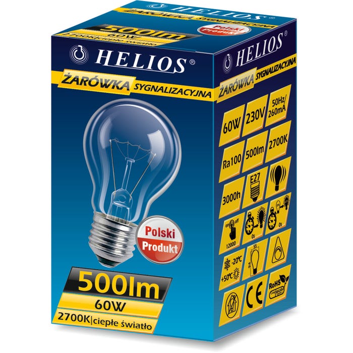 Żarówka sygnalizacyjna 60W E27 500lm A55