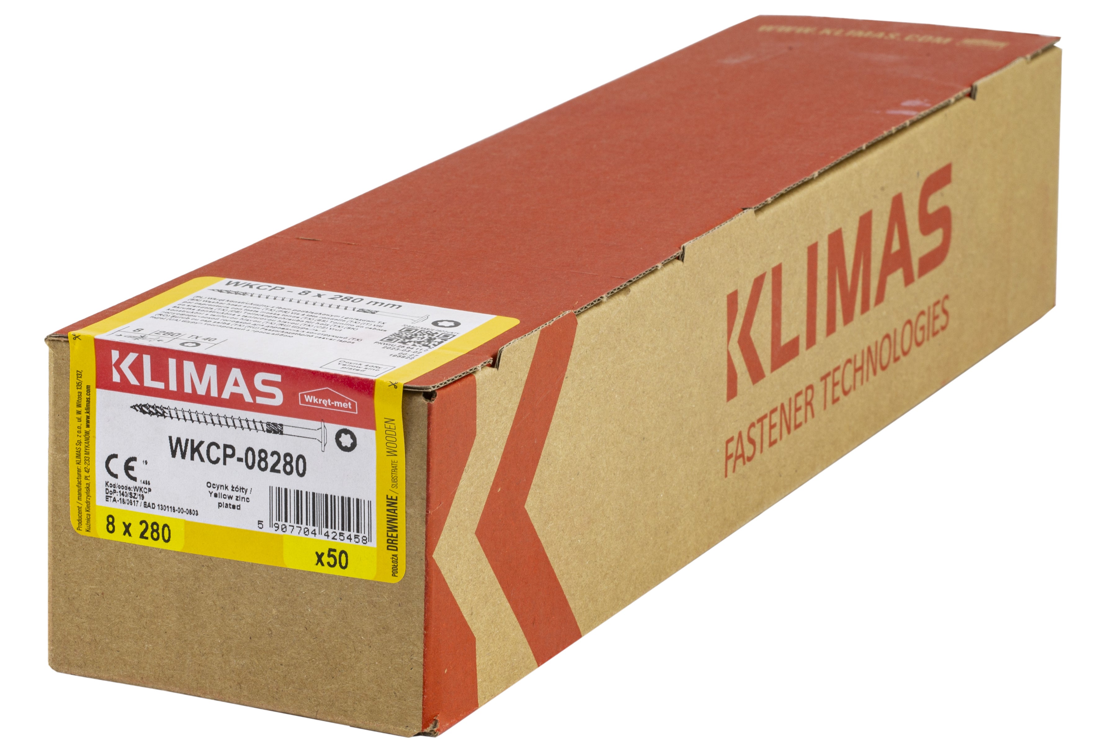 Wkręt do łączników ciesielskich z łbem talerzykowym 8x280 mm (50 szt.) 1