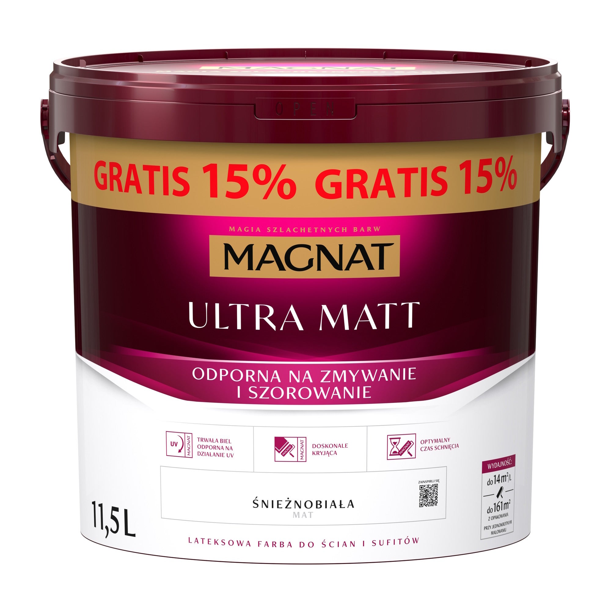 Farba Magnat Ultra Matt biała 11,5l