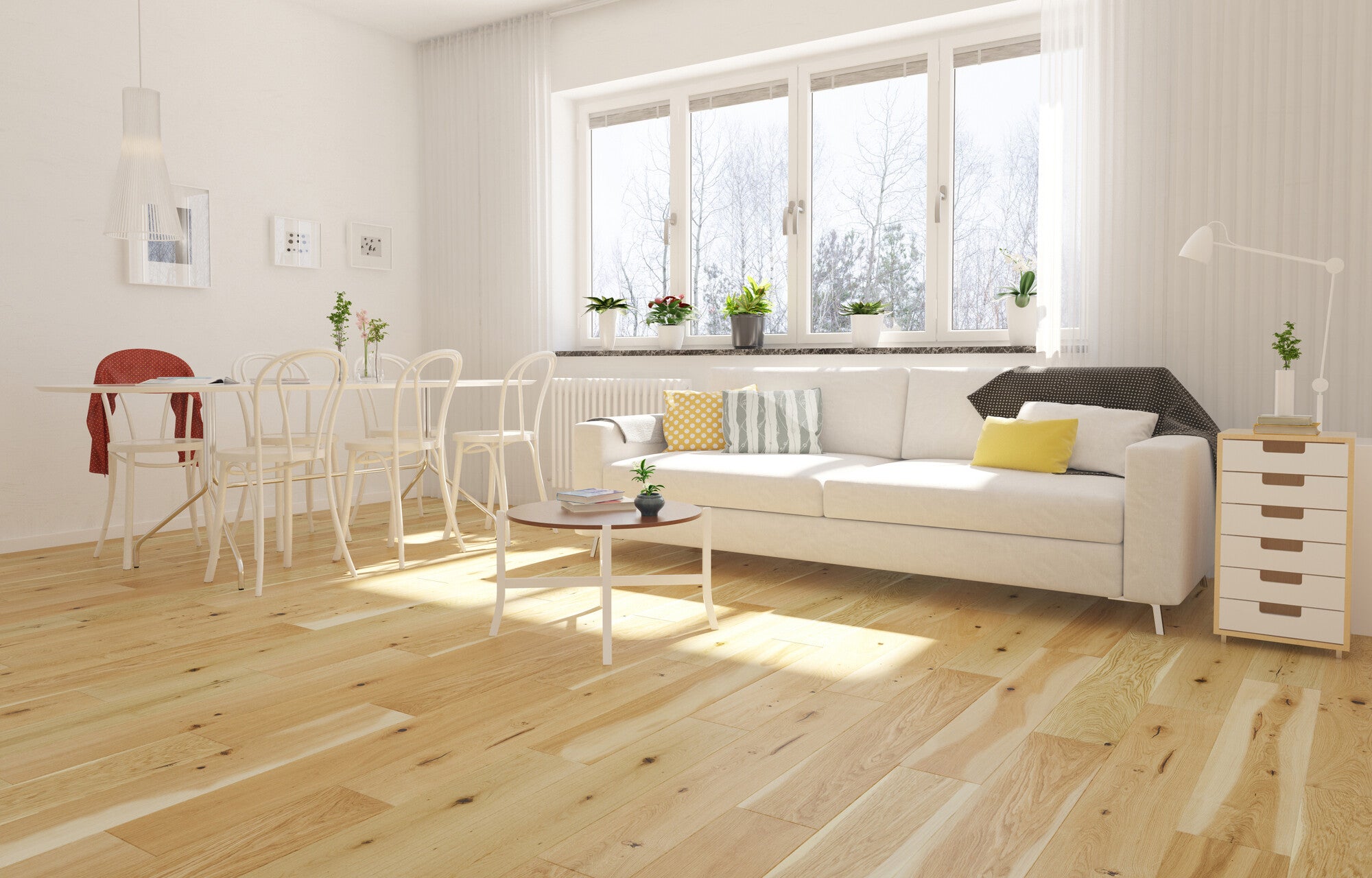 Deska podłogowa Dąb Various 3-warstw. 1-lam. 4V lakier op.1,37m2 1