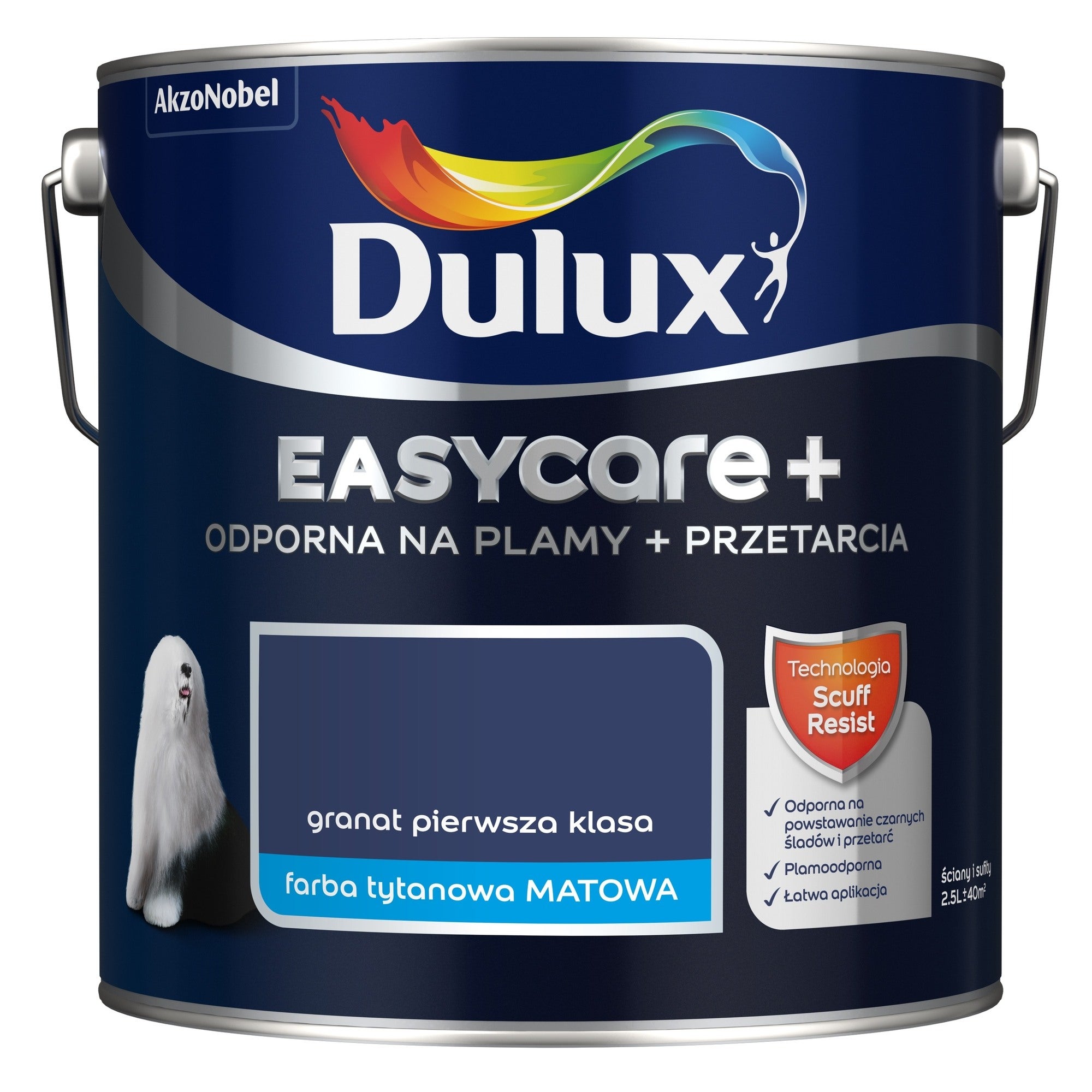 Farba Dulux EasyCare + granat pierwsza klasa 2,5l 0