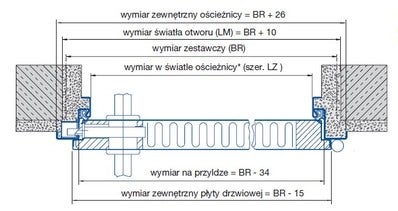 Drzwi techniczne zewnętrzne Zk Iso 80 cm, ocieplone styropianem, RAL 8028 2