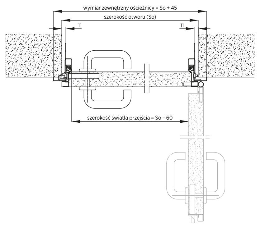 Drzwi zewnętrzne techniczne Technical 40, 80 cm, lewe, RAL 9016 5