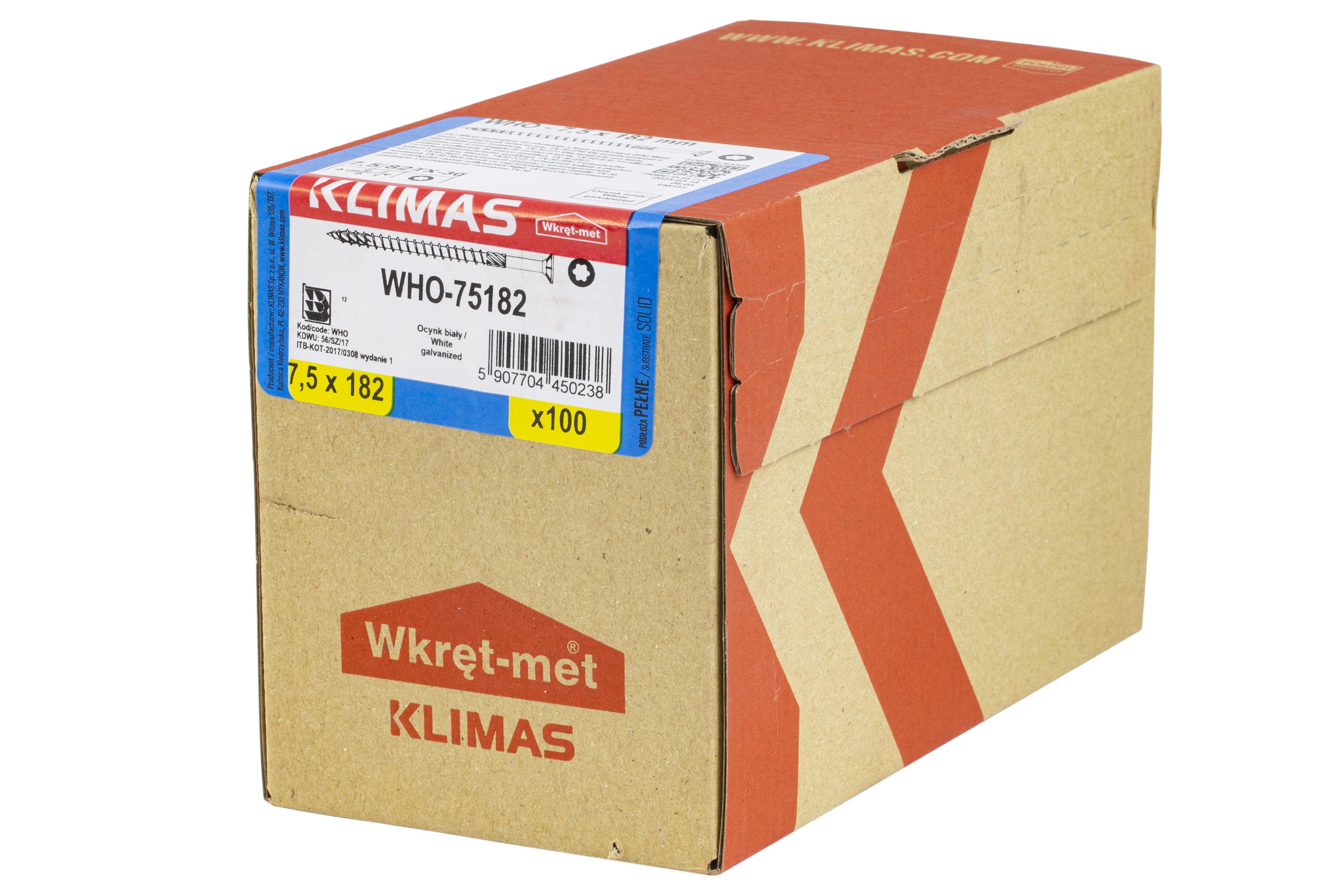 Wkręty hartowane do ościeżnic 7.5x182 mm (3.54 kg.) 1