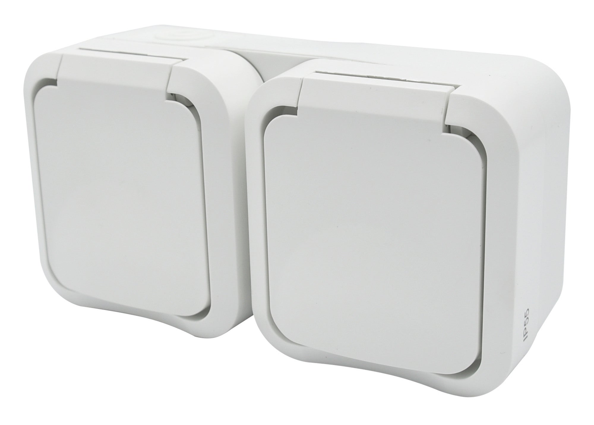 Aqua Pro biały gniazdo 2x2P+Z IP55