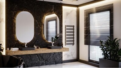 Grzejnik łazienkowy Perseid 798x430, czarny matowy 1