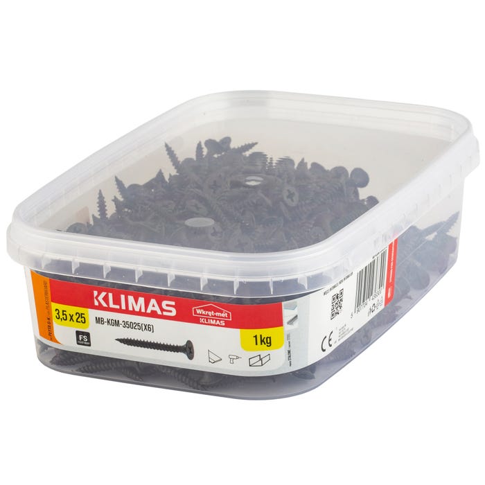 Wkręt do mocowania płyt g/k 3.5x25 mm do stali 1kg