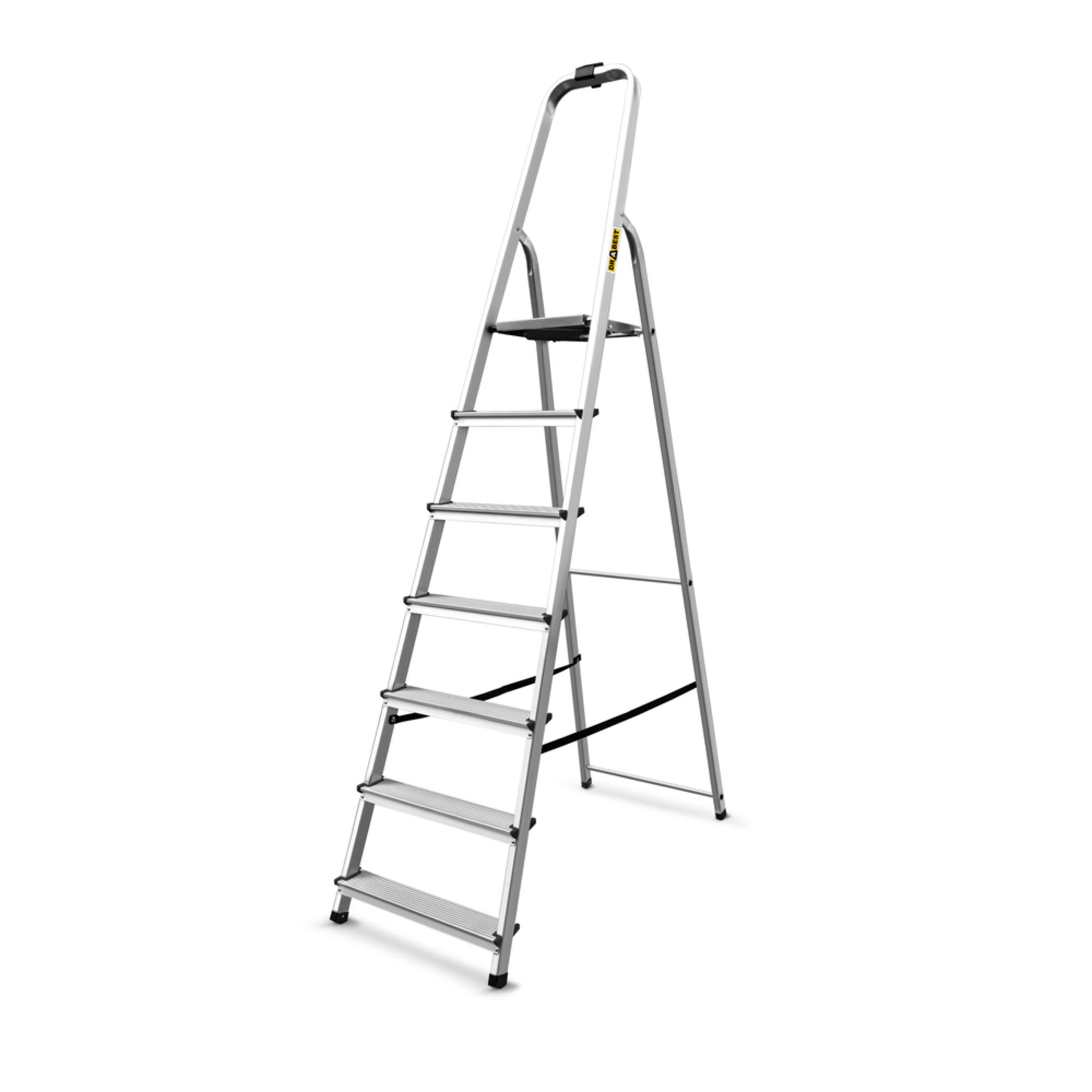Drabina aluminiowa domowa 7 - stopniowa nośność 125 kg + haczyk gratis