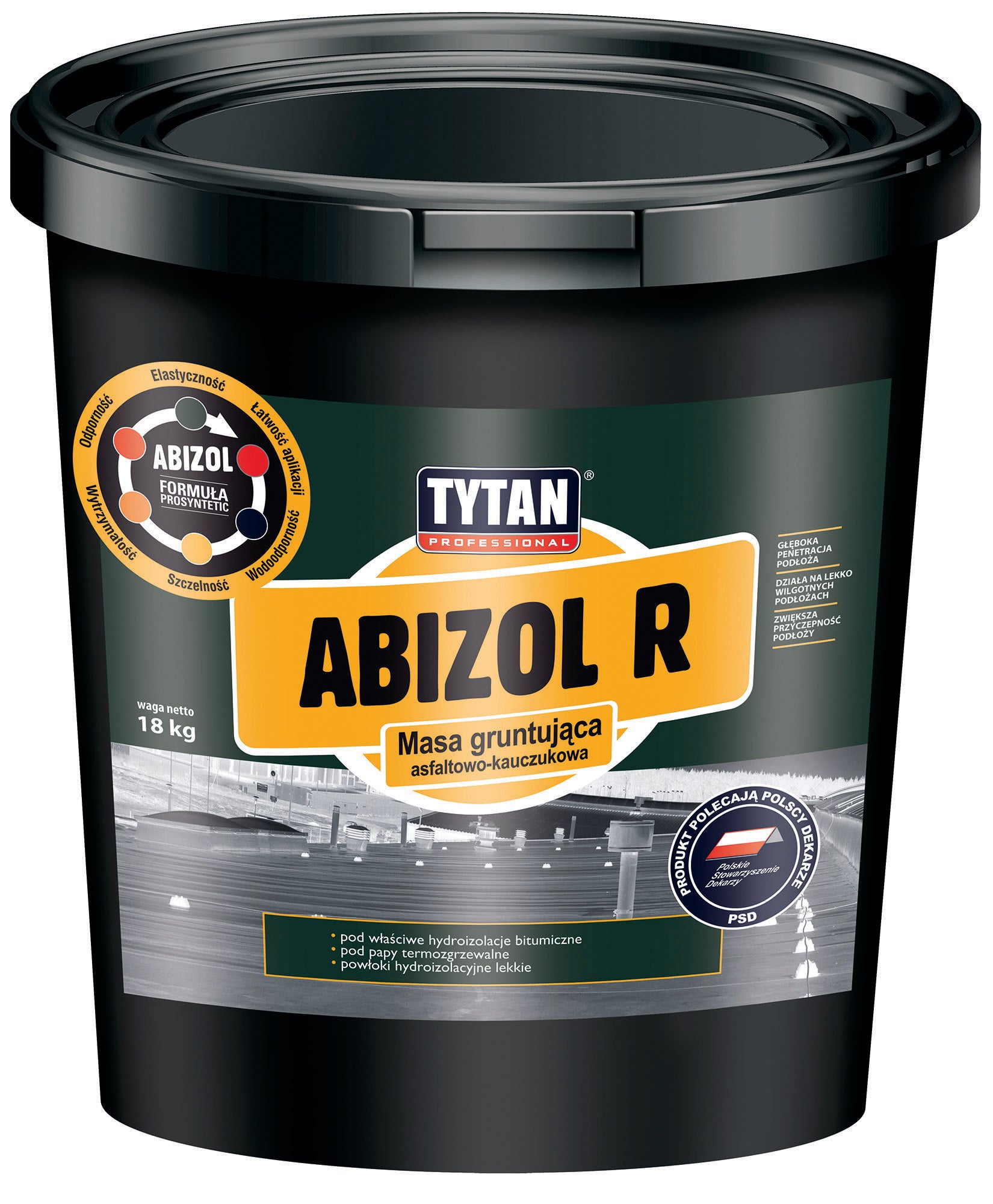 Masa gruntująca asfaltowo-kauczukowa Tytan Abizol R 18 kg 0
