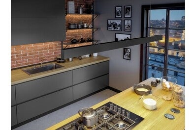 Oprawa liniowa biurowa VILIANA, świecenie dwukierunkowe, 30W+12W, 3780Lm, UGR<19, 4000K, IP20, czarna 1