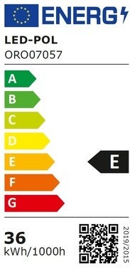 8 szt Panel LED podtynkowy 60x60cm 36W strumień użyteczny 3800Lm 4000K IP20 PF>0,9 3 lata gwarancji 4
