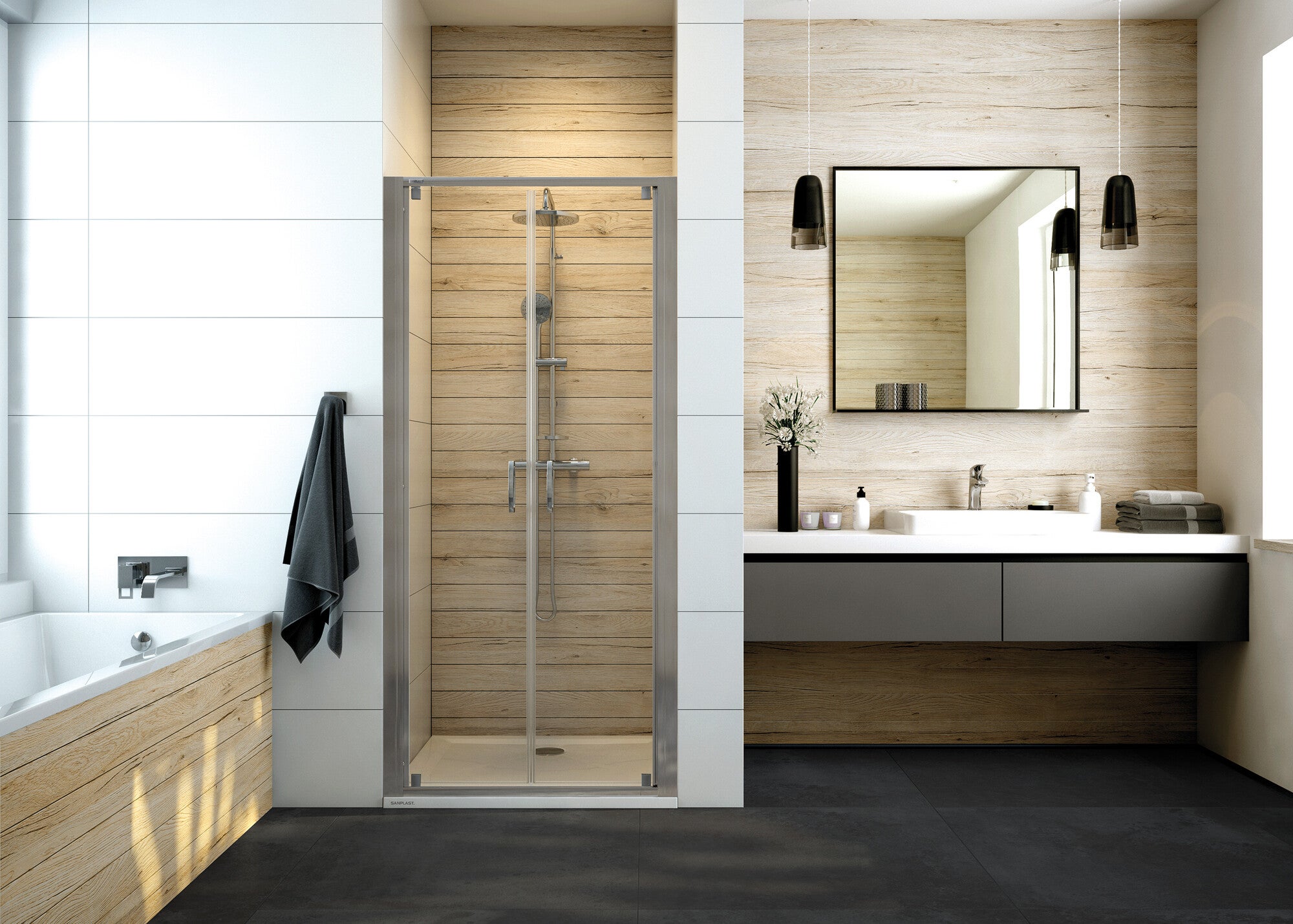 Drzwi prysznicowe Sanplast Basic 90 cm 1