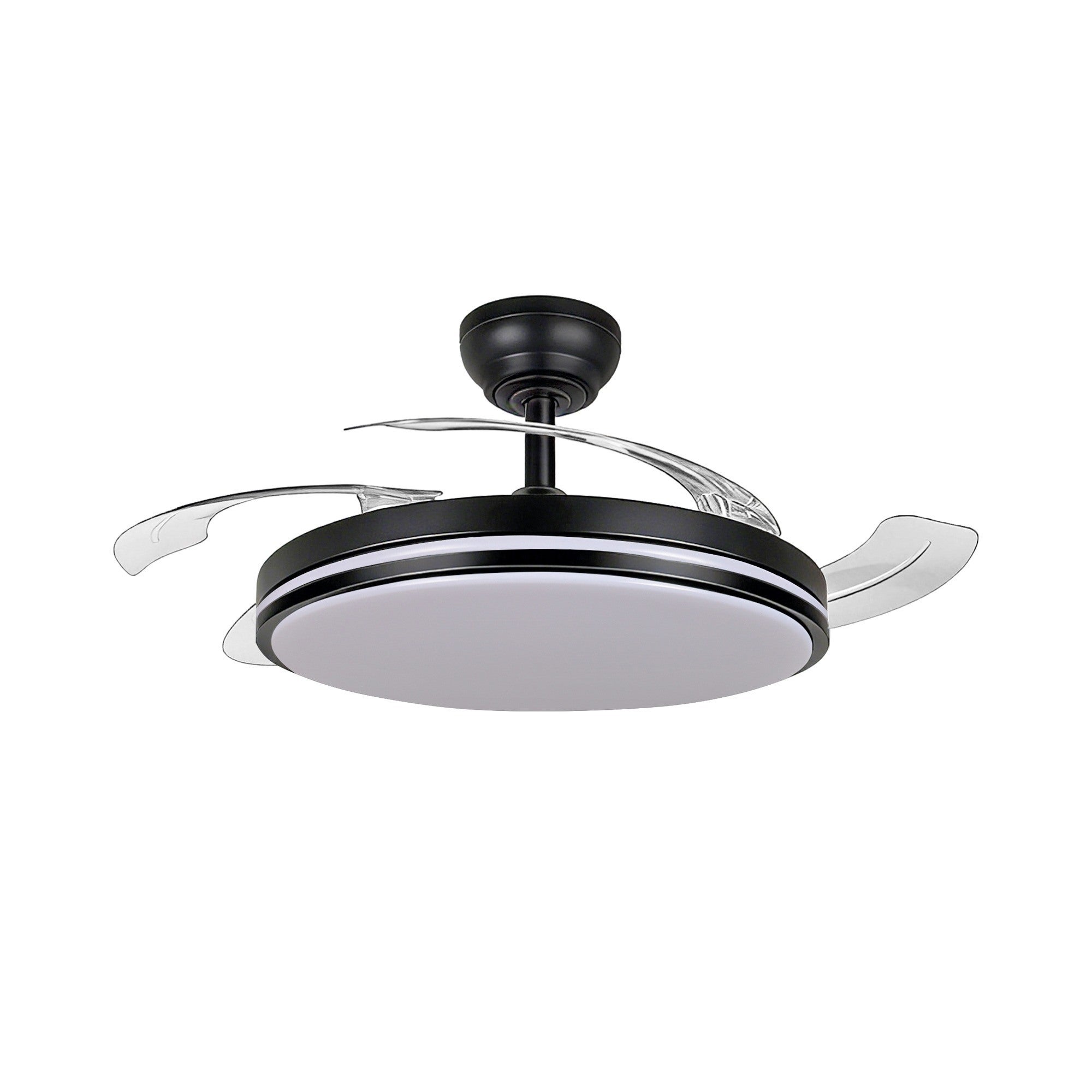 Lampa sufitowa LED z wiatrakiem 60W 5400lm 3000/4200/6000K z pilotem, czarna