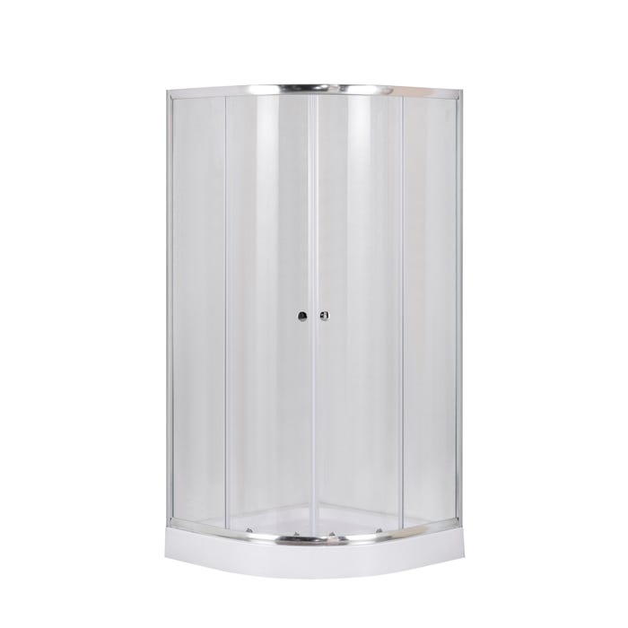 Kabina prysznicowa półokrągła Aveeo Naki 80 cm z brodzikiem chrom