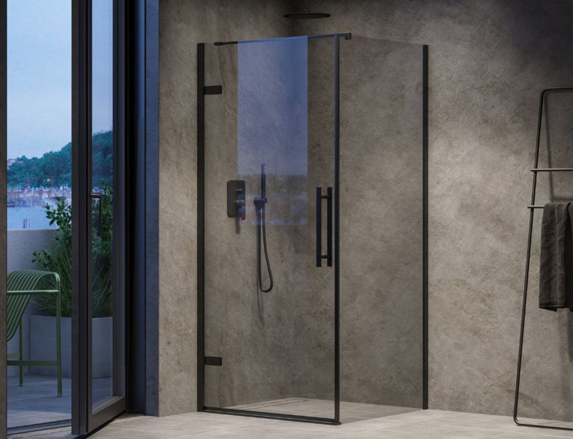 Ścianka prysznicowa Ravak Cool 80 x 195 cm czarna