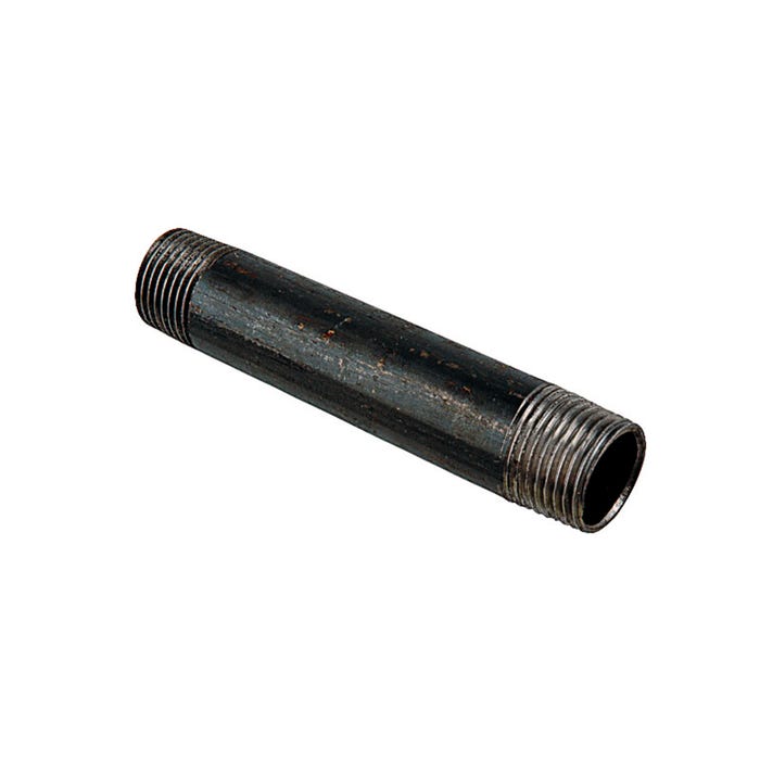 Rura gwintowana 1/2" czarna 10 cm