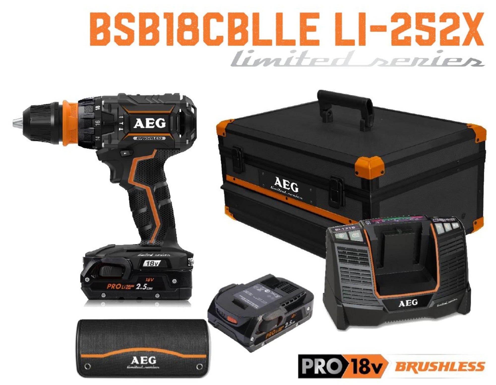 Wiertarko-wkrętarka 18V BSB18CBLLE Li-252X AEG / 2 x 2,5Ah 0