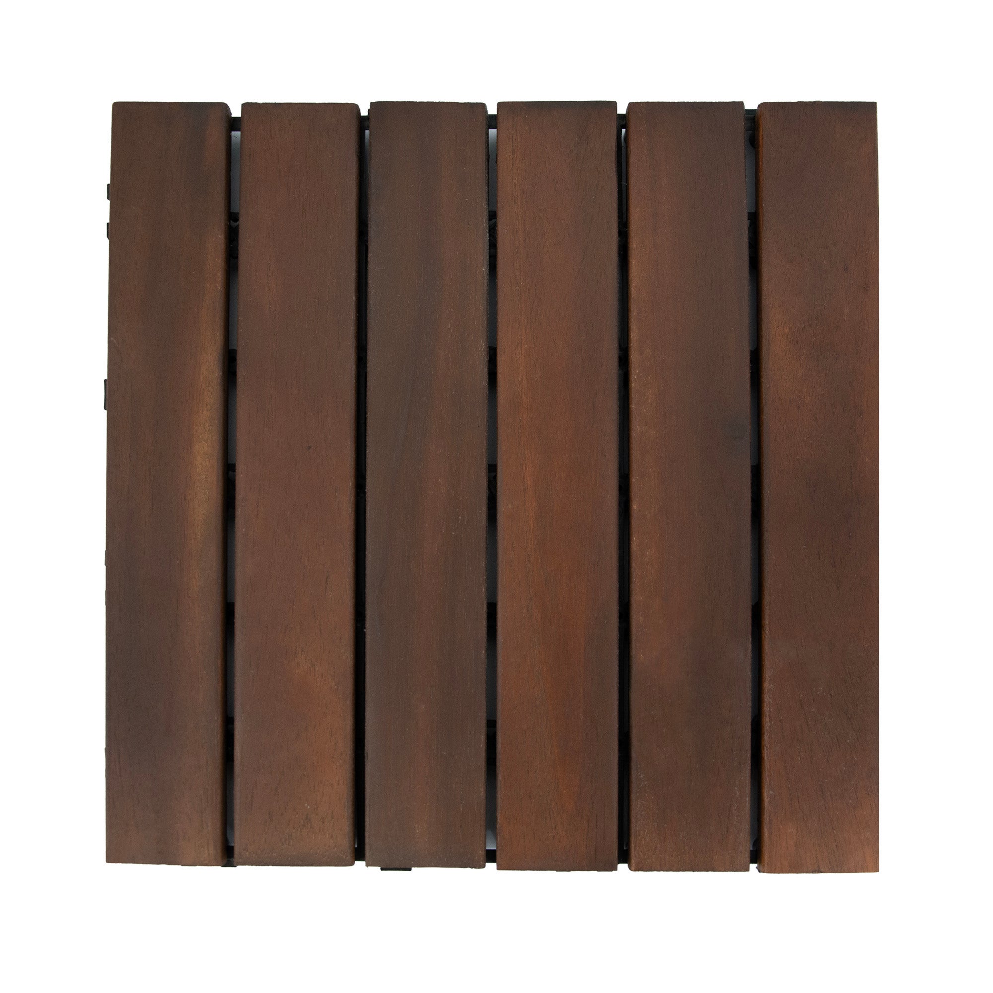 Podest tarasowy, drewniany, 6-lamelowy, wym. 300x300 mm, ciemny brąz