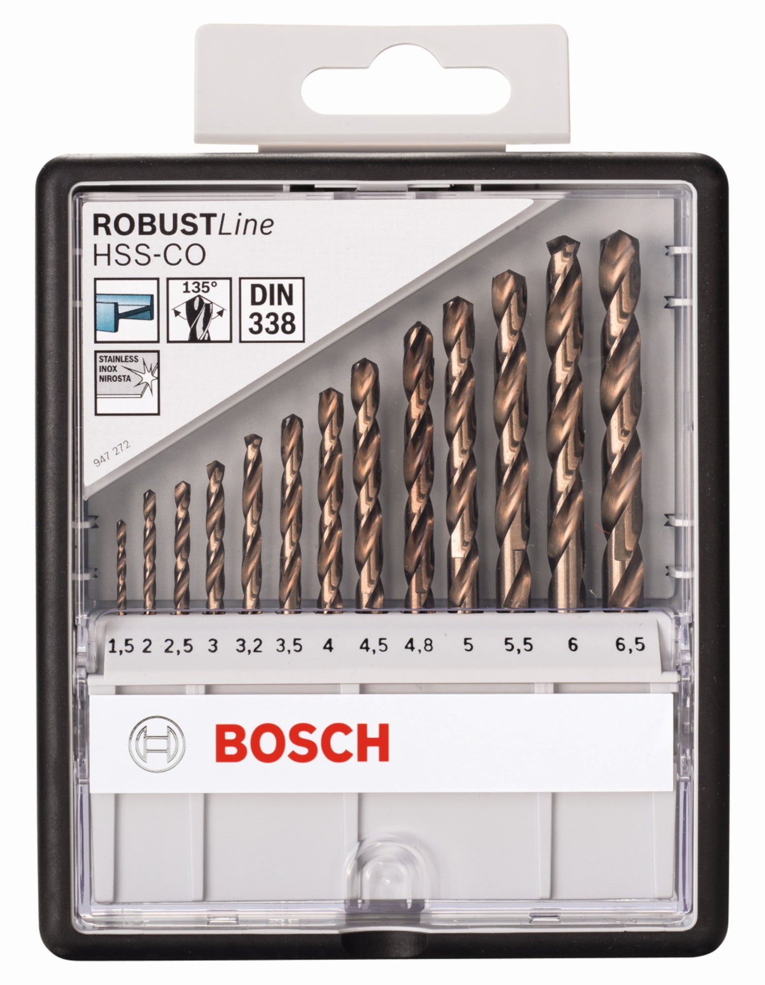 Zestaw wierteł kobaltowych do metalu Robust Line Bosch, 13 szt. 1