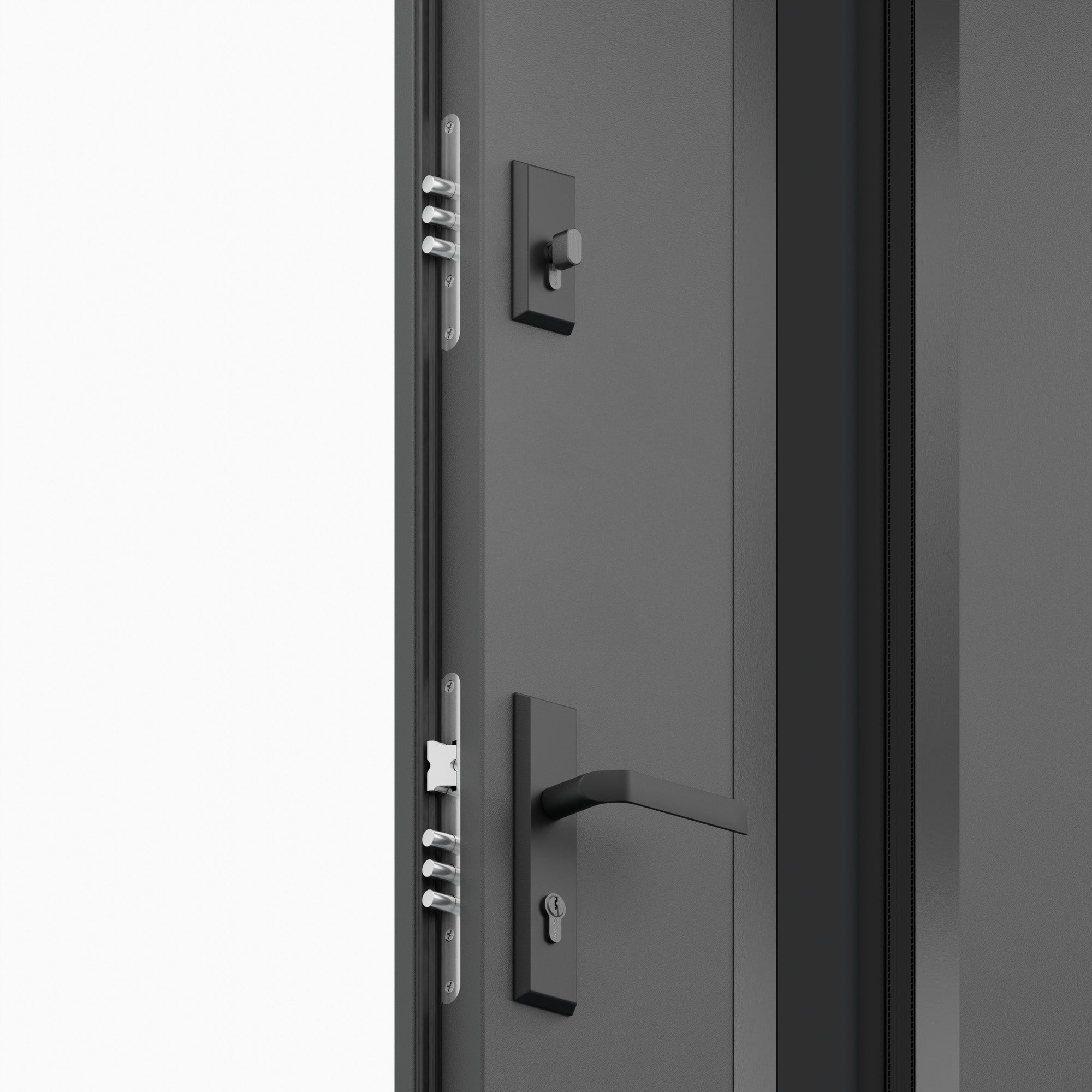 Drzwi zewnętrzne stalowe MILAN szklone antracyt 90 lewe 1