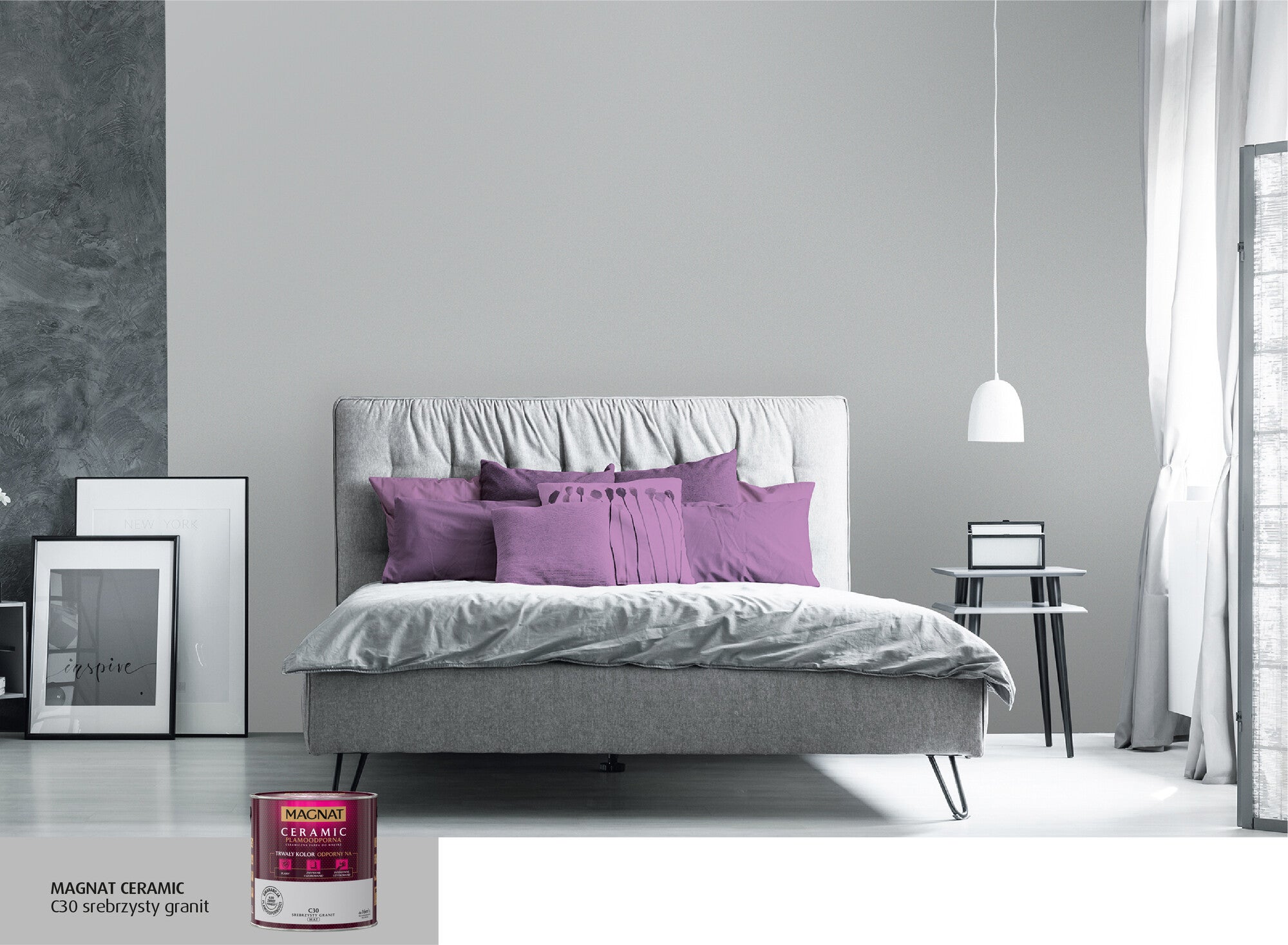 Farba Magnat Ceramic srebrzysty granit 2,5l 1