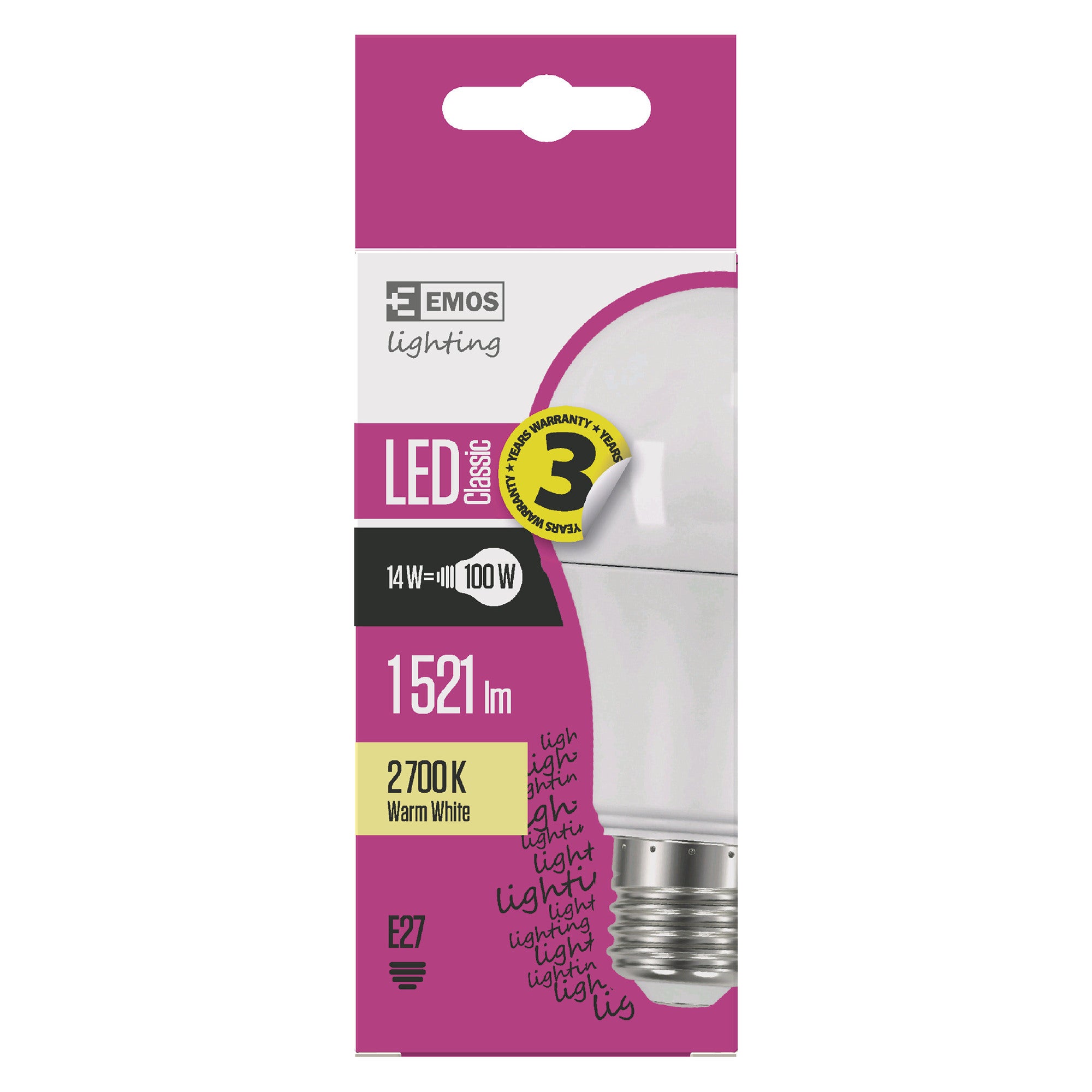 Żarówka LED E27 A60 13W 1521lm 3000K 2