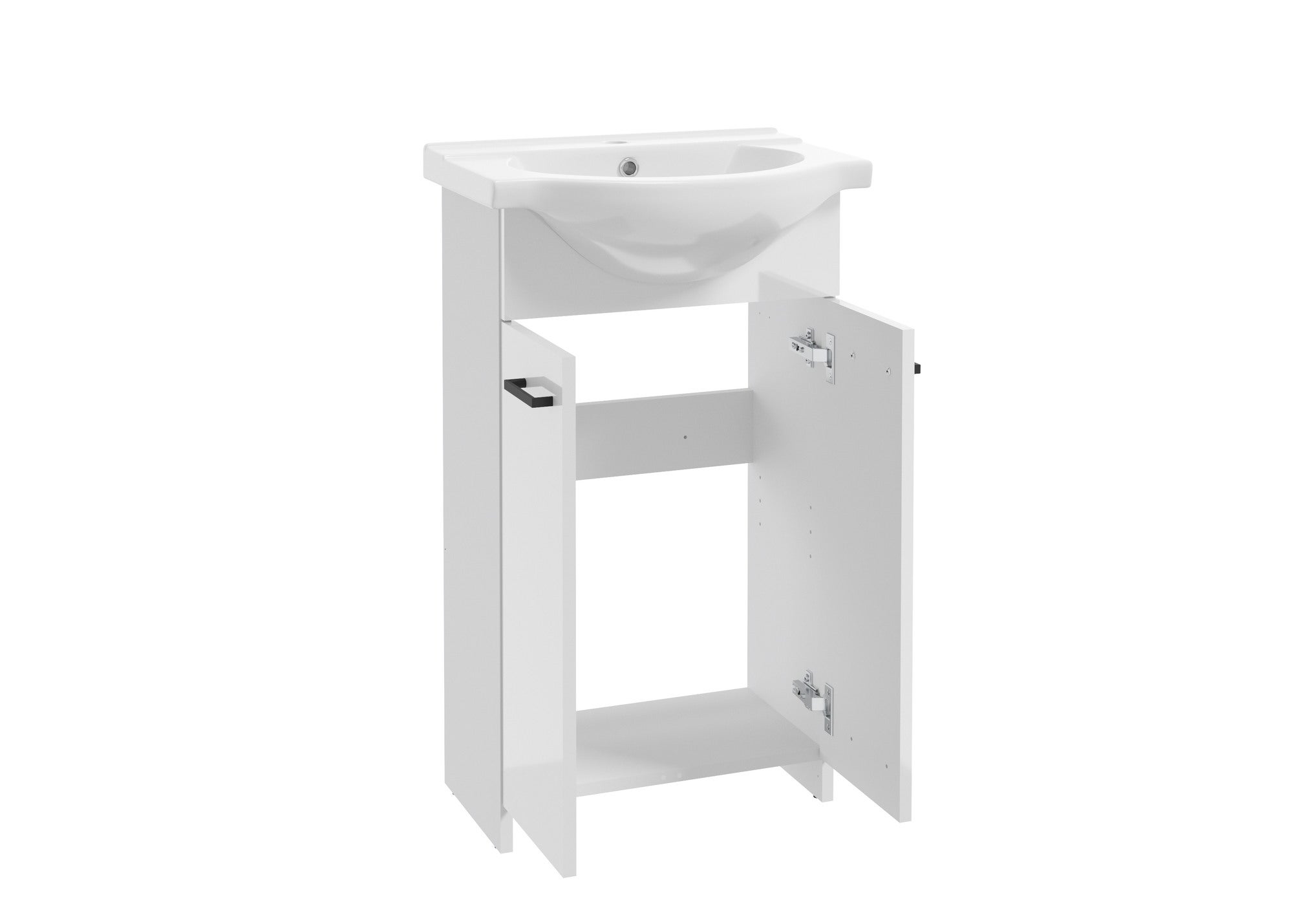 Zestaw szafka z umywalką Soft 50 cm biały