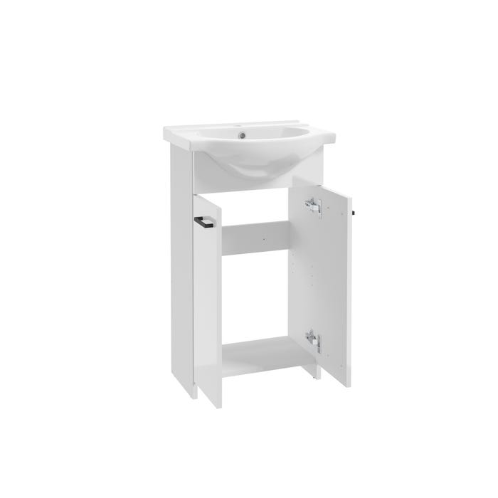 Zestaw szafka z umywalką Soft 50 cm biały