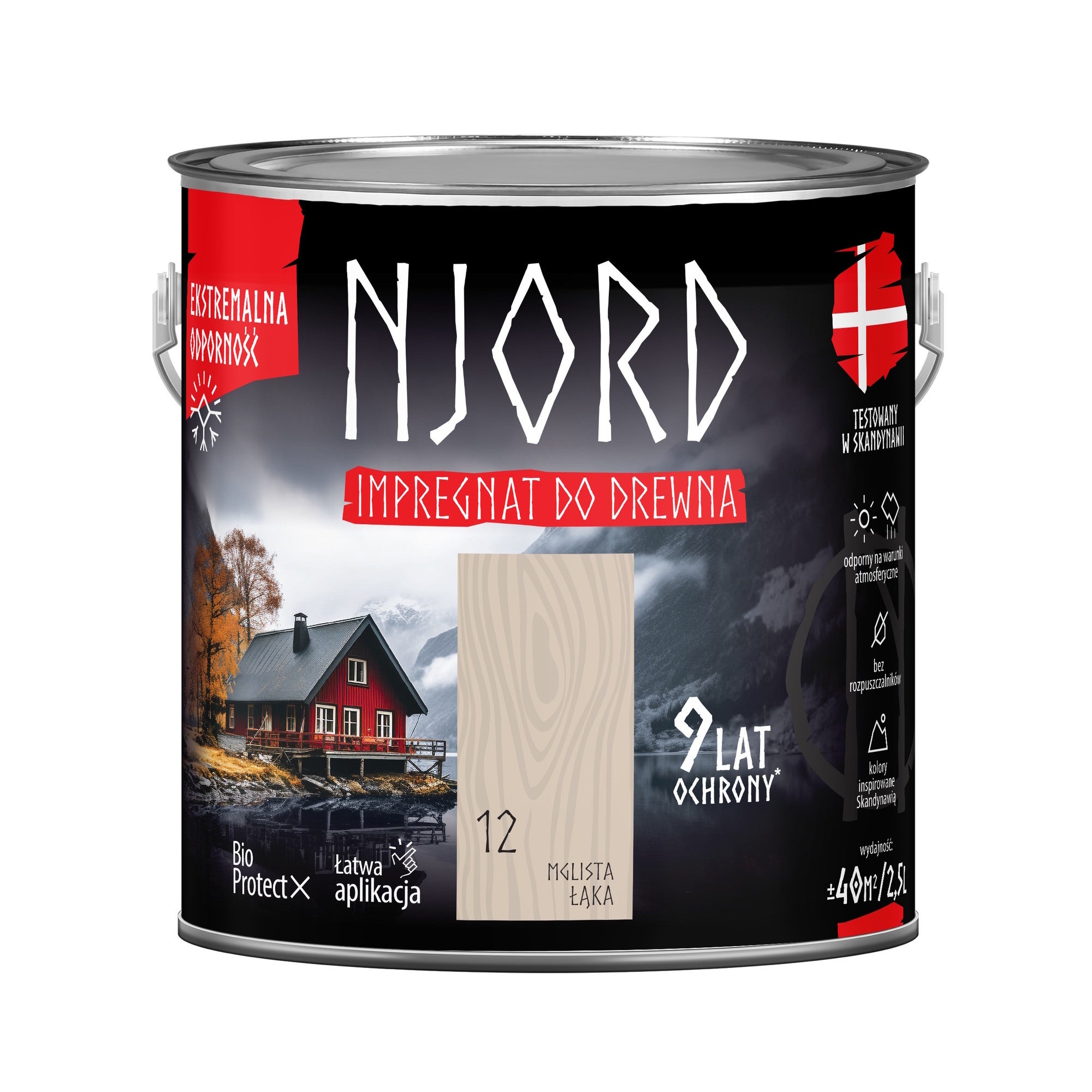 Njord impregnat do drewna mglista łąka 2,5L 0