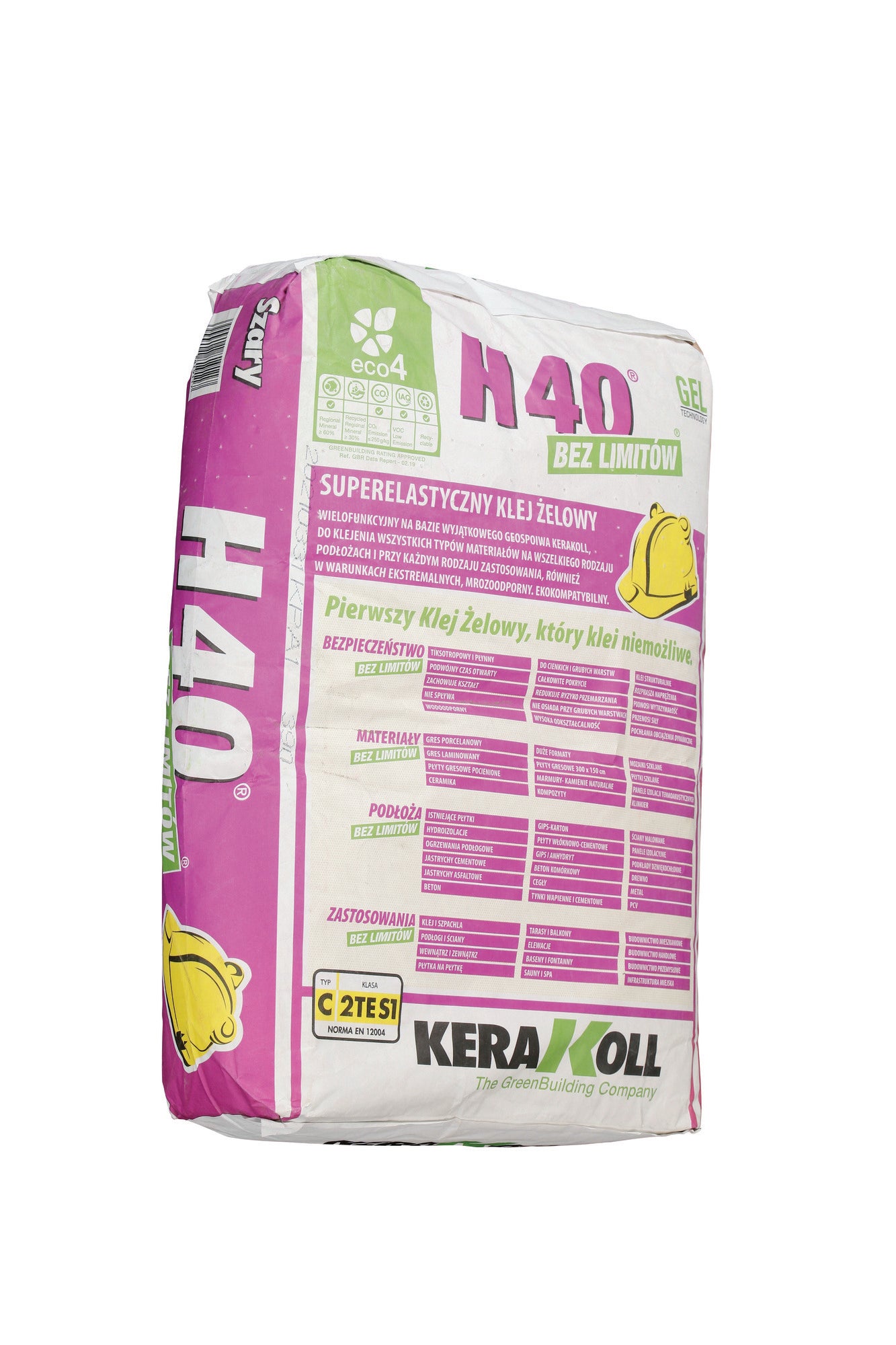 Zaprawa klejowa H40 Bez limitów szara 25 kg 1