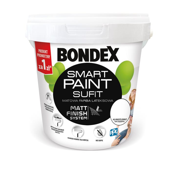 Farba Bondex Smart Paint Sufit po prostu biały 1l