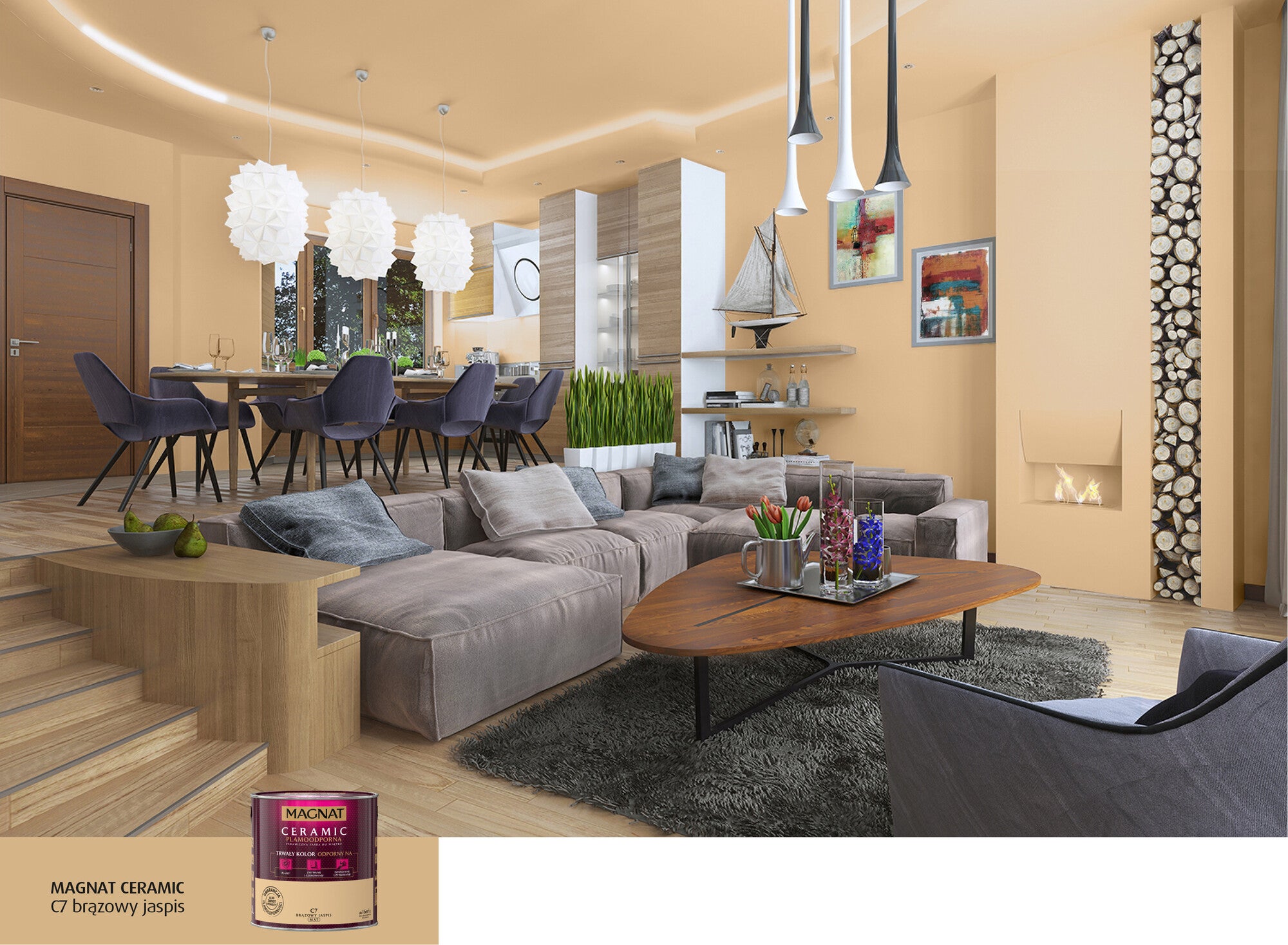 Farba Magnat Ceramic brązowy jaspis 2,5l 1