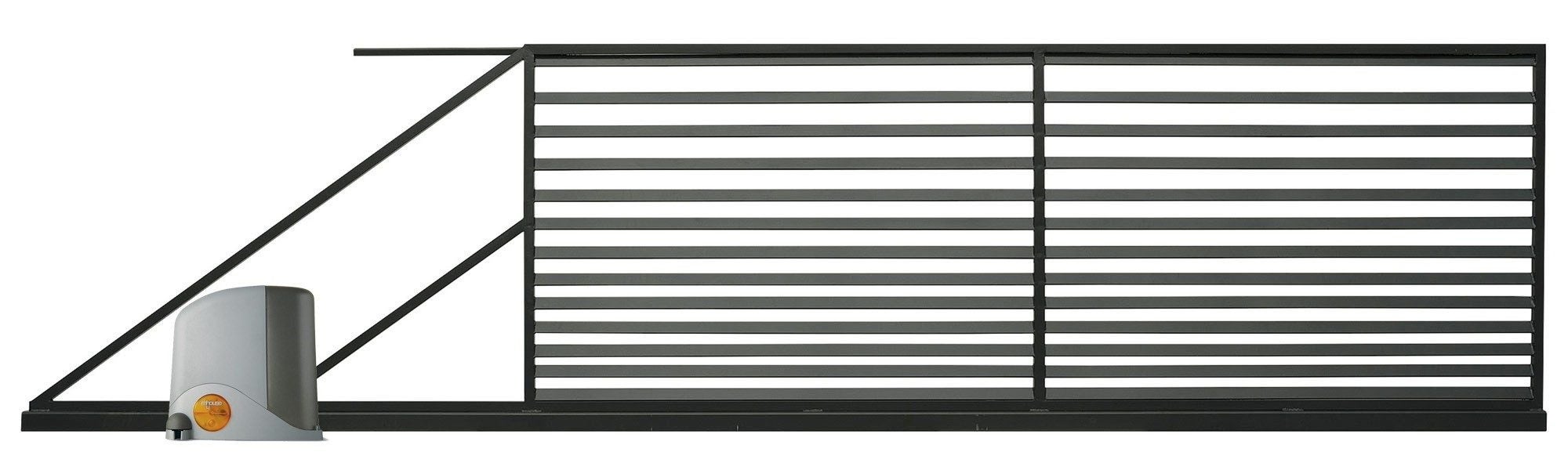 Brama przesuwna Klara antracyt, 150x400 cm, lewa, z automatem do bram 0