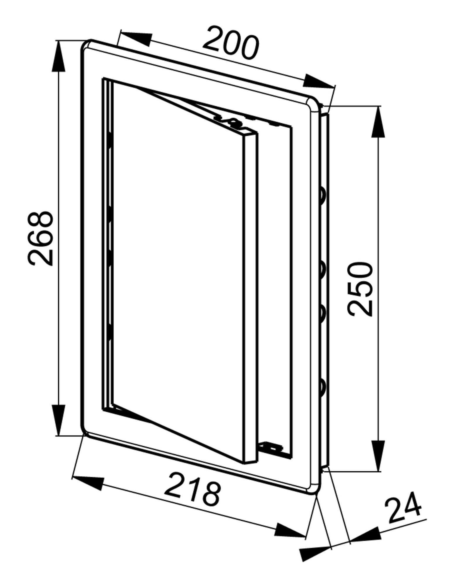 Drzwiczki rewizyjne plastikowe 20x25 białe 1