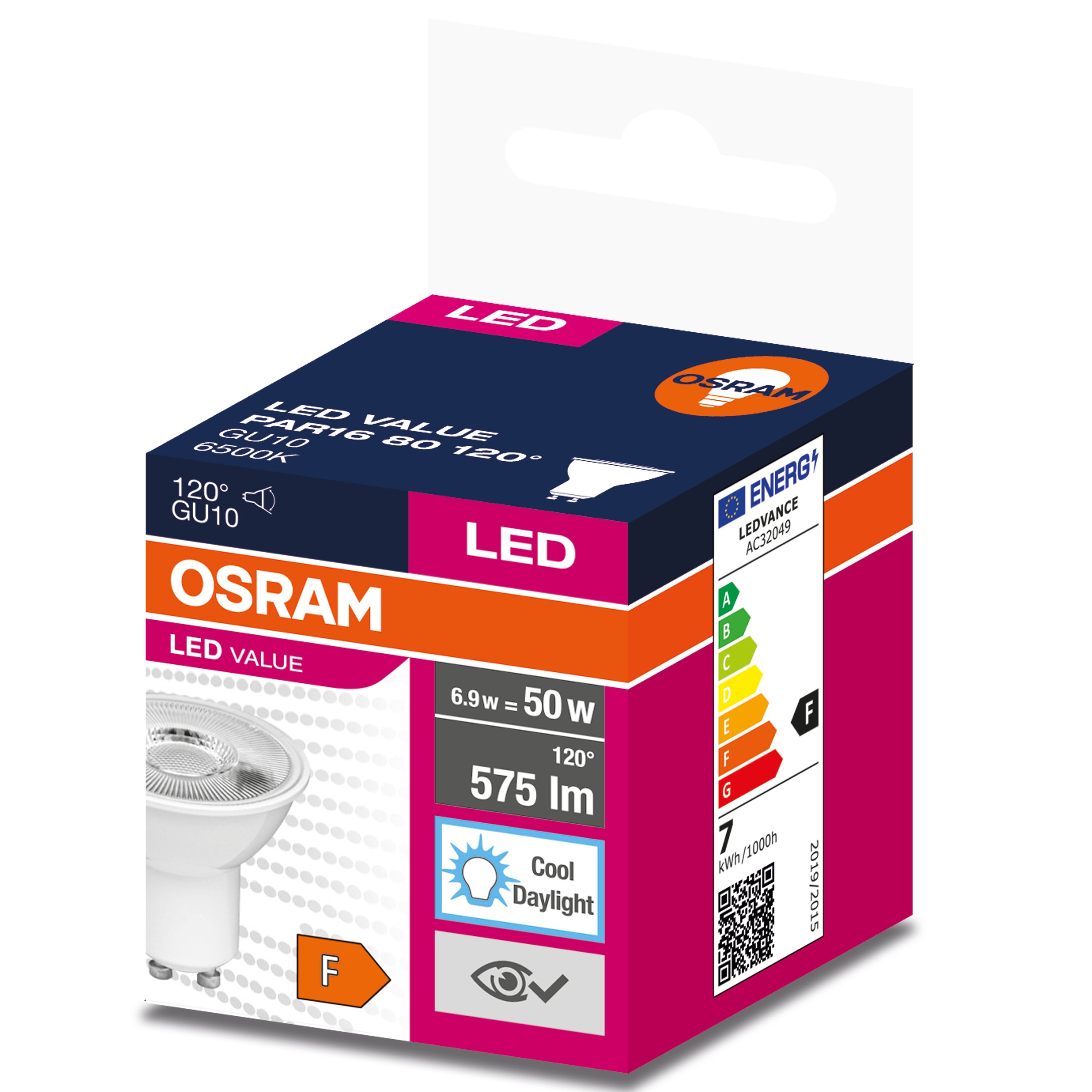 Żarówka LED GU10 6,9W 575lm 6500K 2