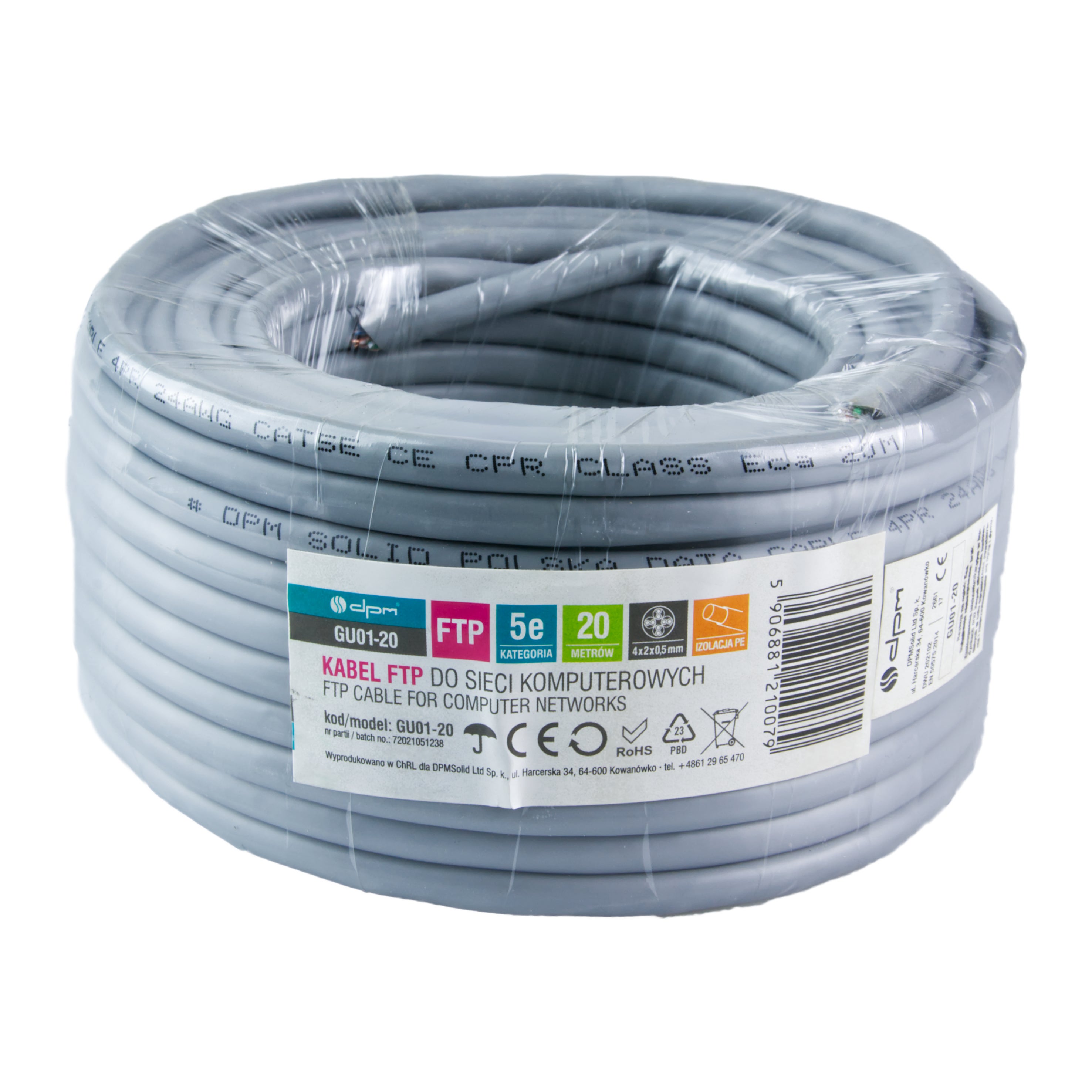Kabel FTP kat 5e ekranowany 20m 2