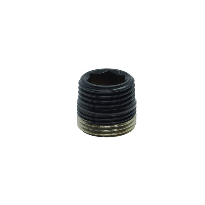 Nypel mosiężny 1/2"xM22x1,5 mm, czarny matowy