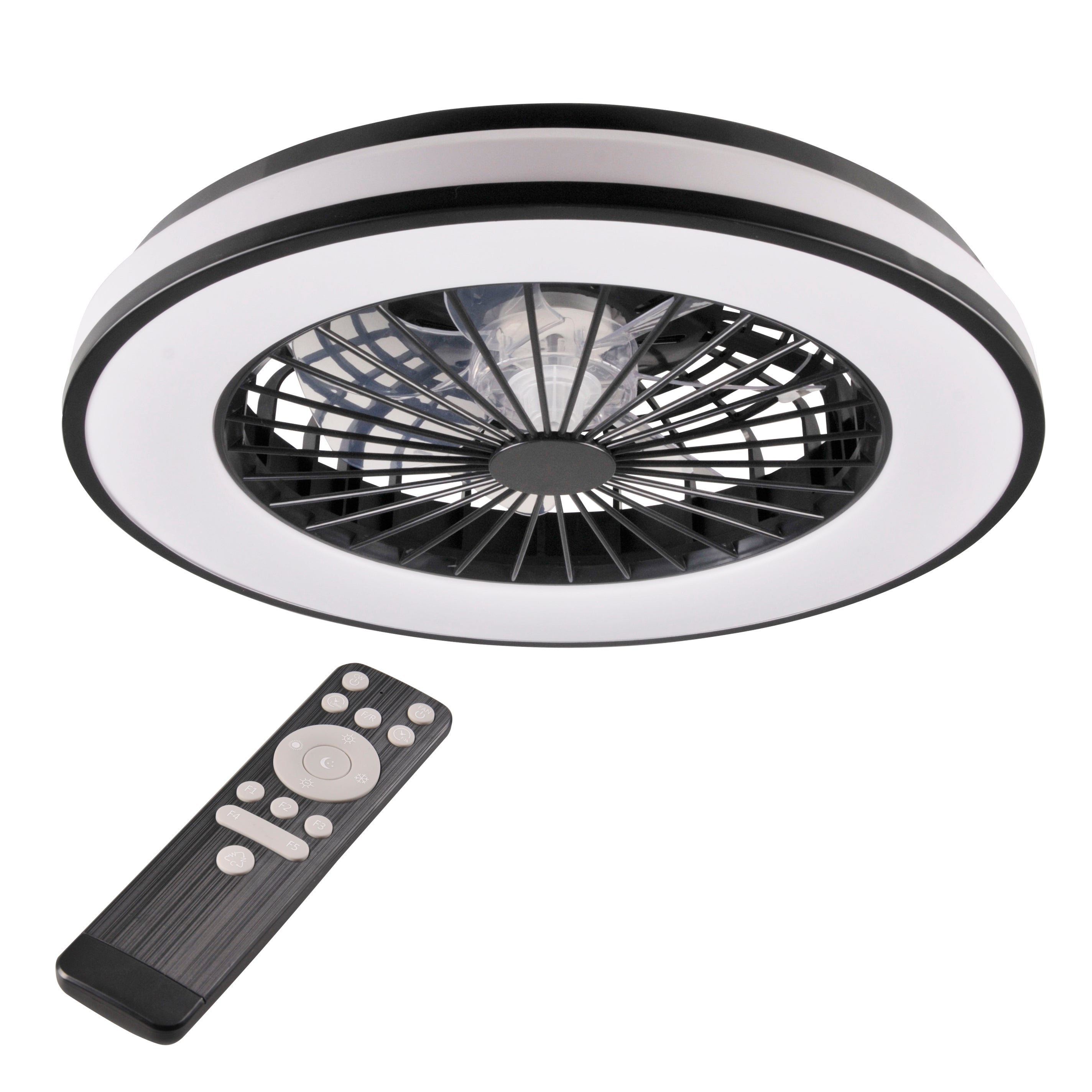 Plafon LED Kenya 48W 5300 lm IP20 z wentylatorem, czarny 4