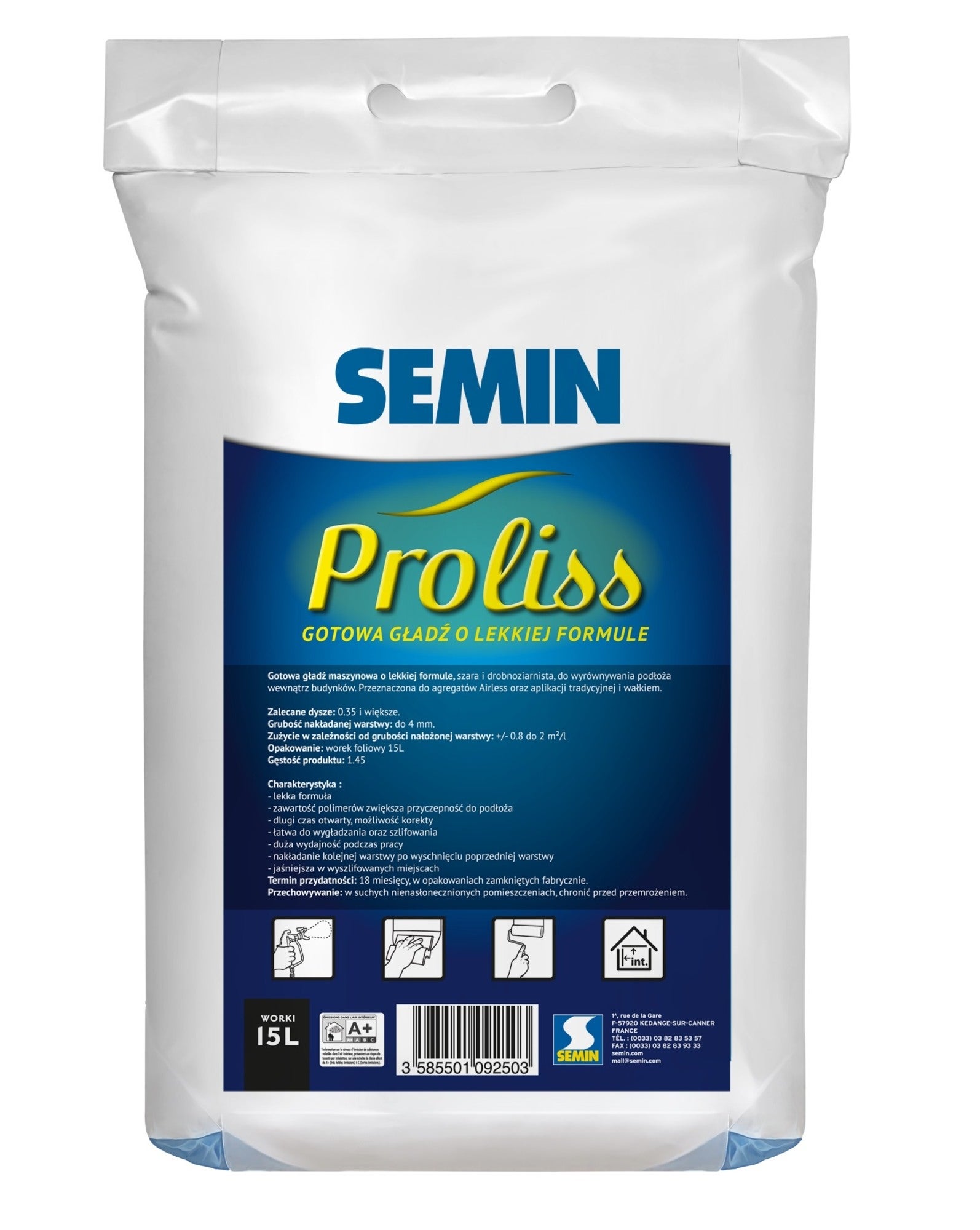 Gładź maszynowa Semin Proliss Fin 15l 0