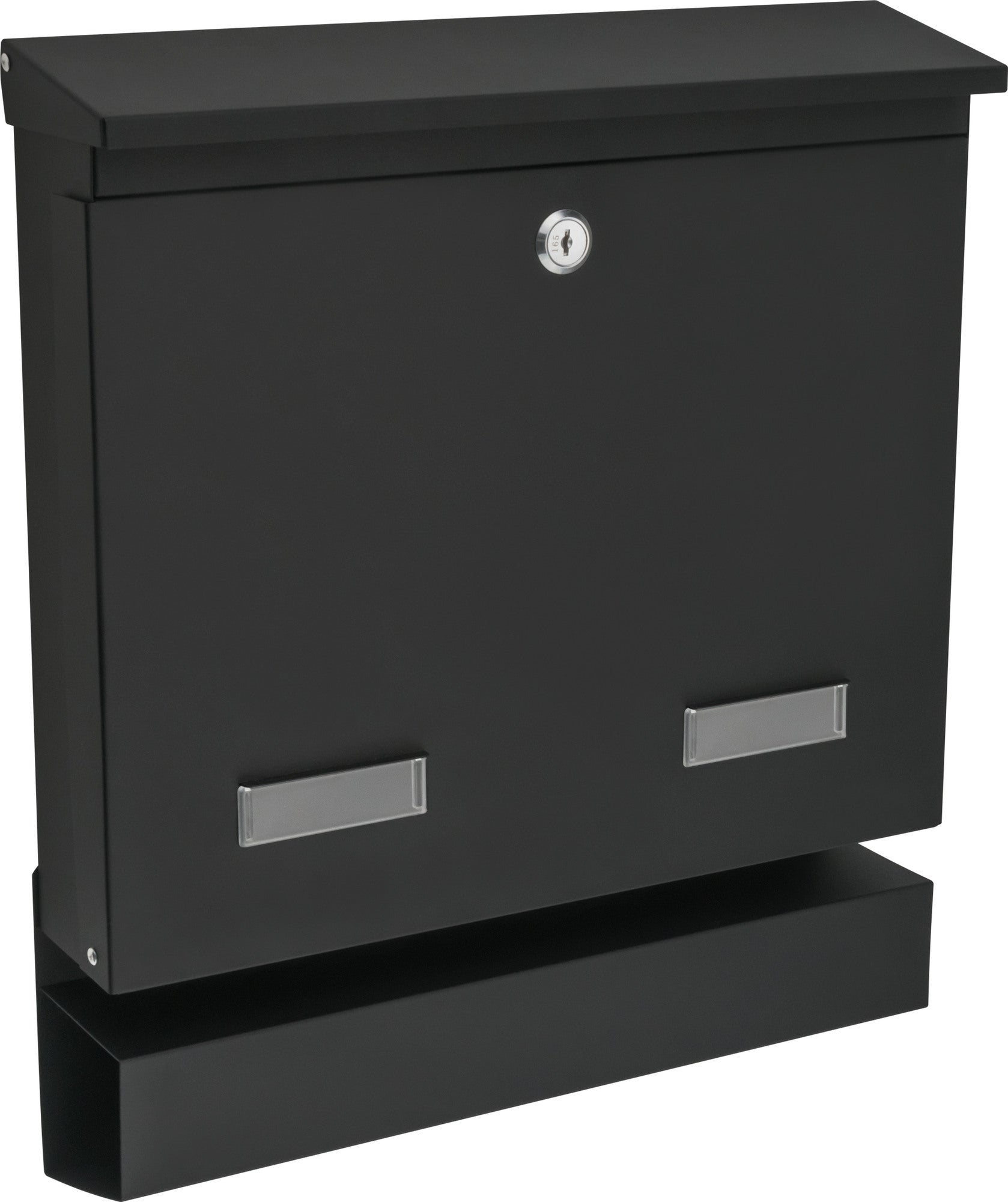 Skrzynka listy Largos z tubą 41 x 35 x 7.1 cm czarna matowa